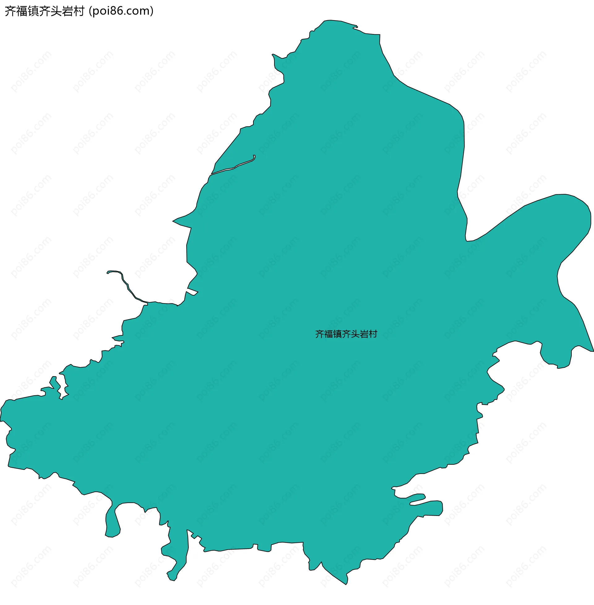 齐福镇齐头岩村边界地图