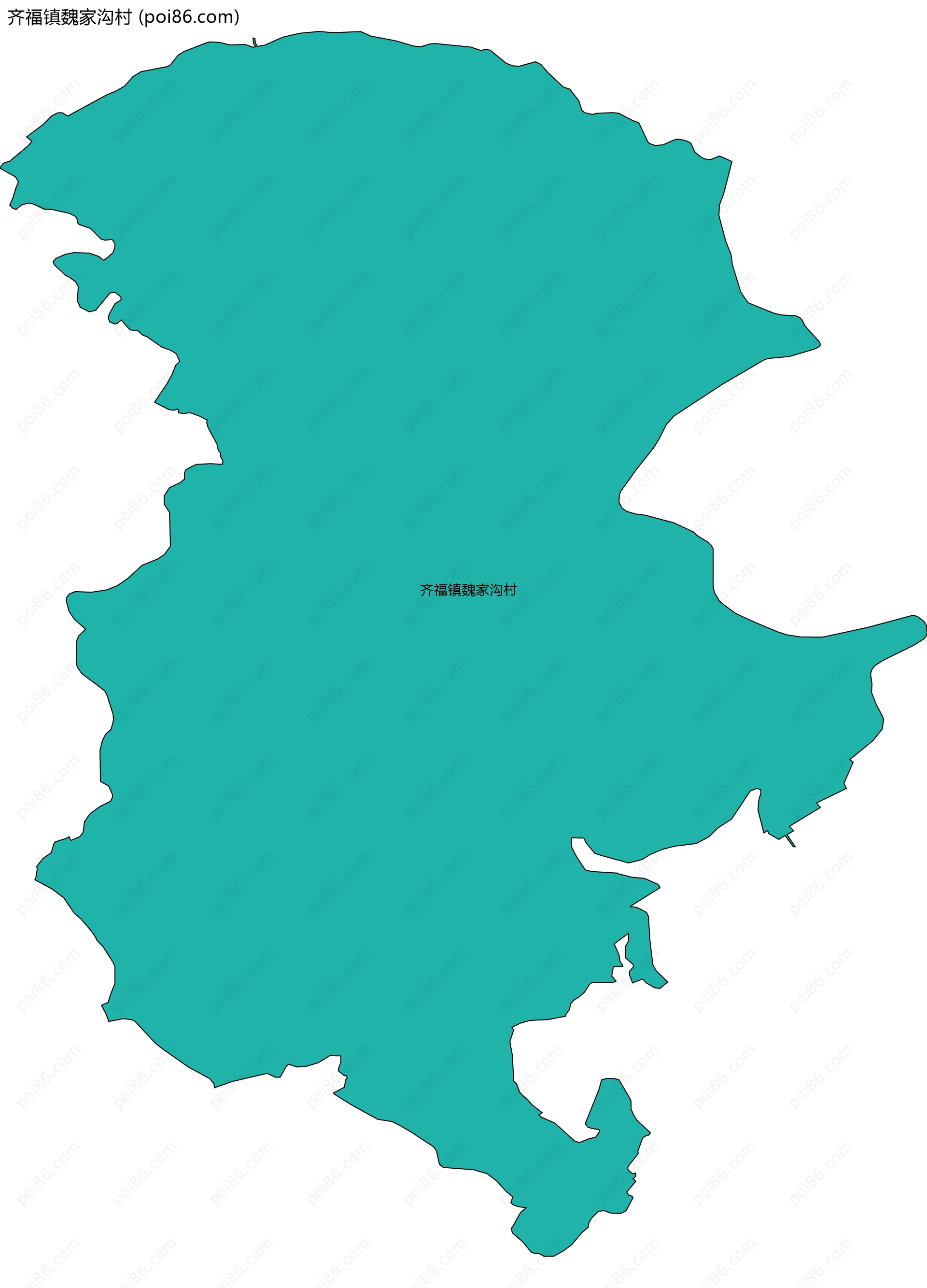 齐福镇魏家沟村边界地图