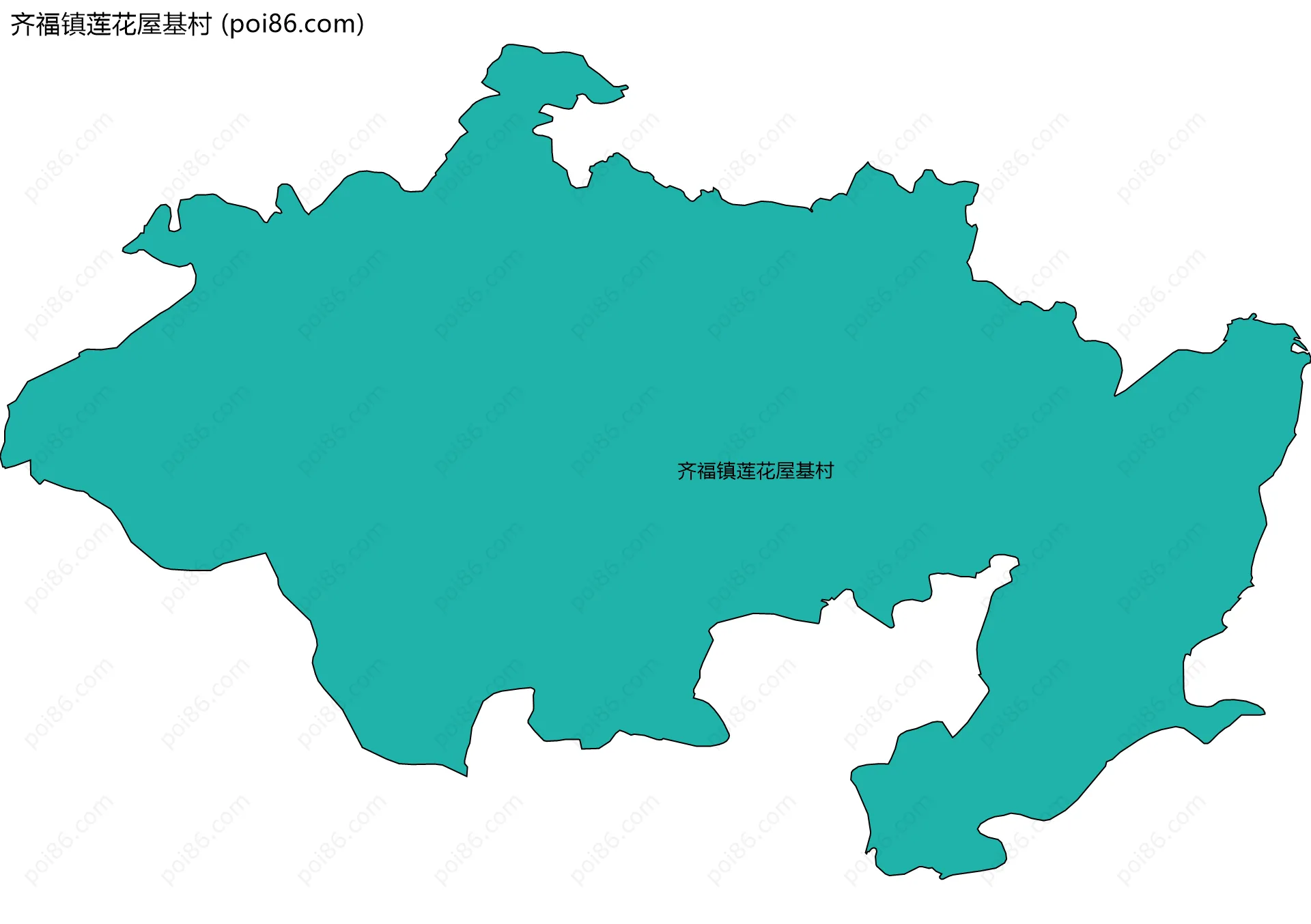 齐福镇莲花屋基村边界地图