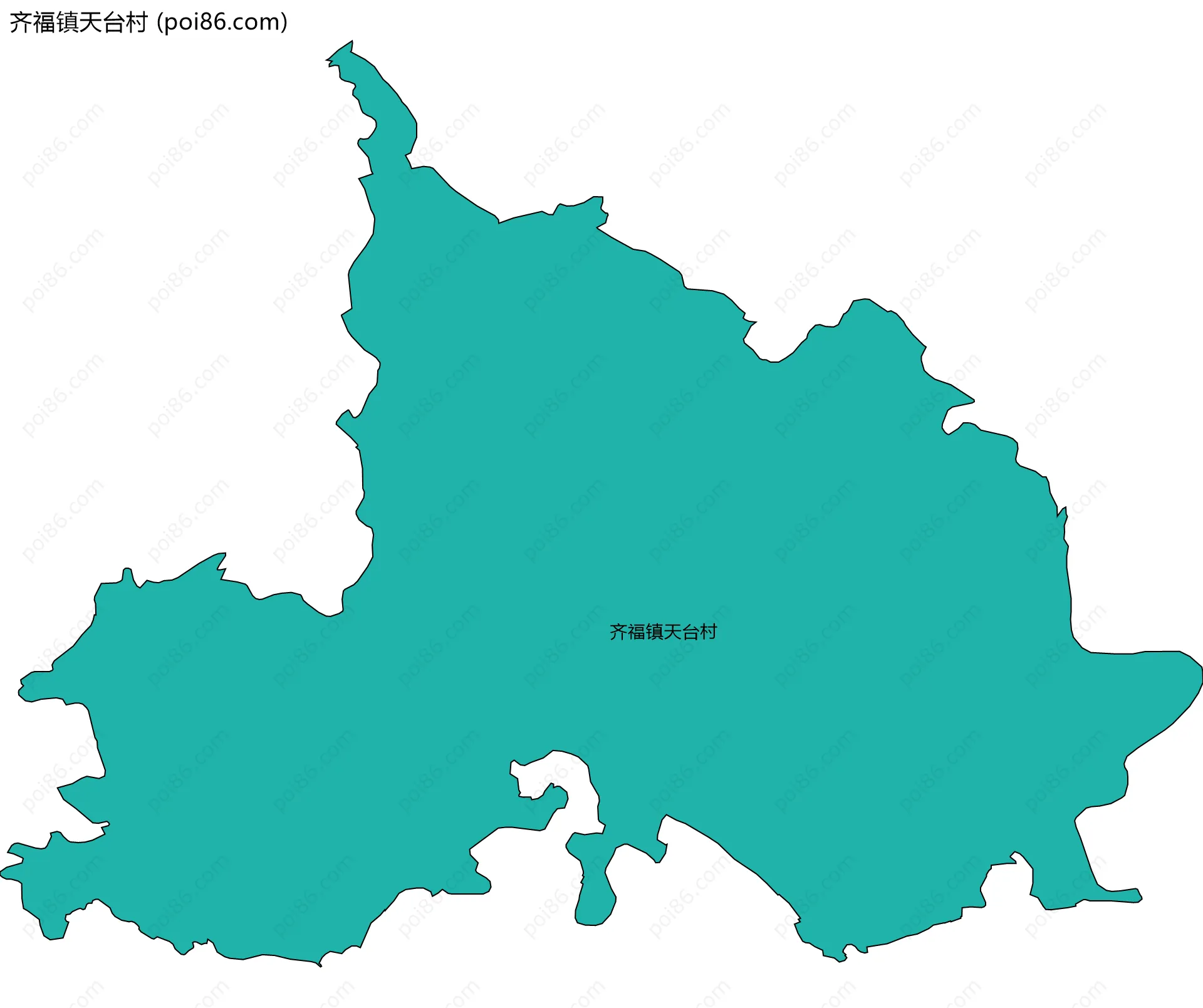 齐福镇天台村边界地图