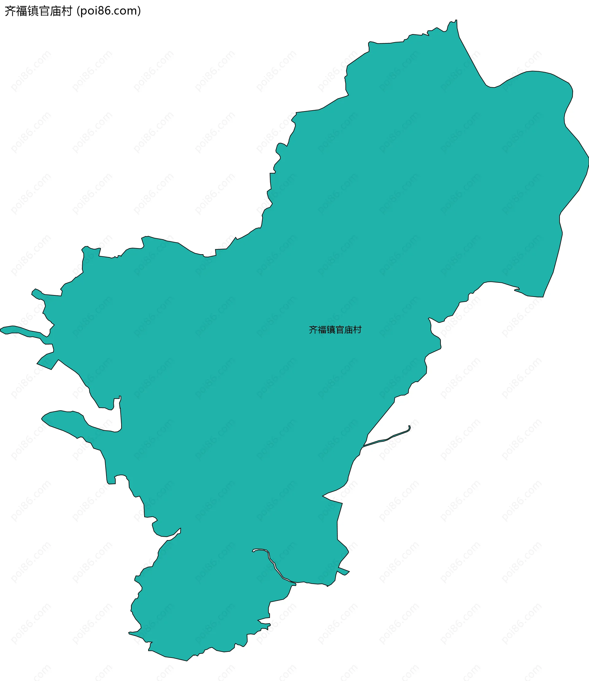 齐福镇官庙村边界地图