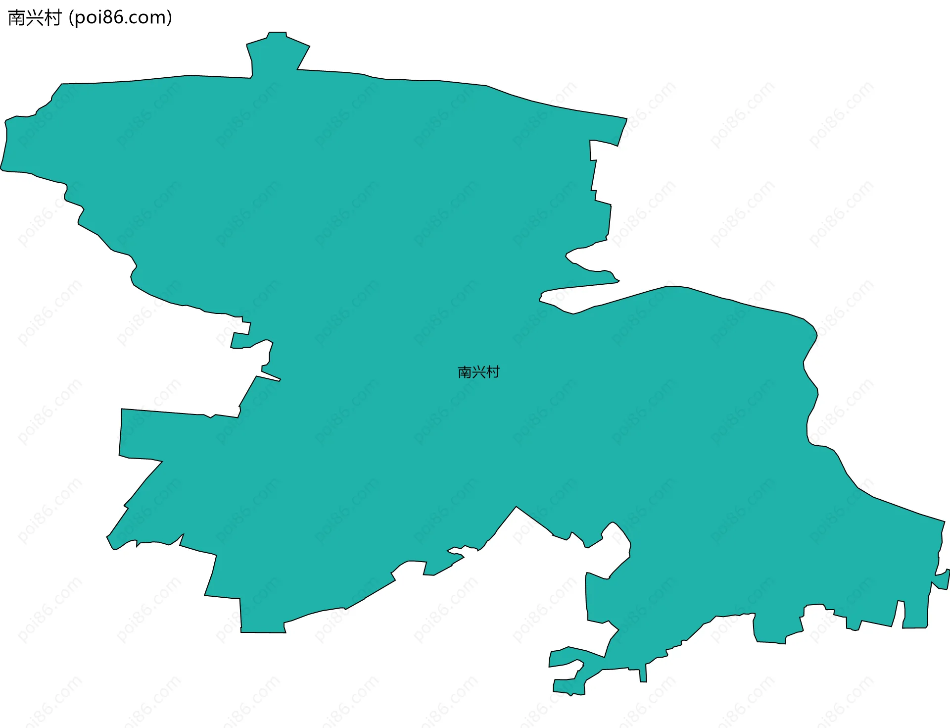 南兴村边界地图