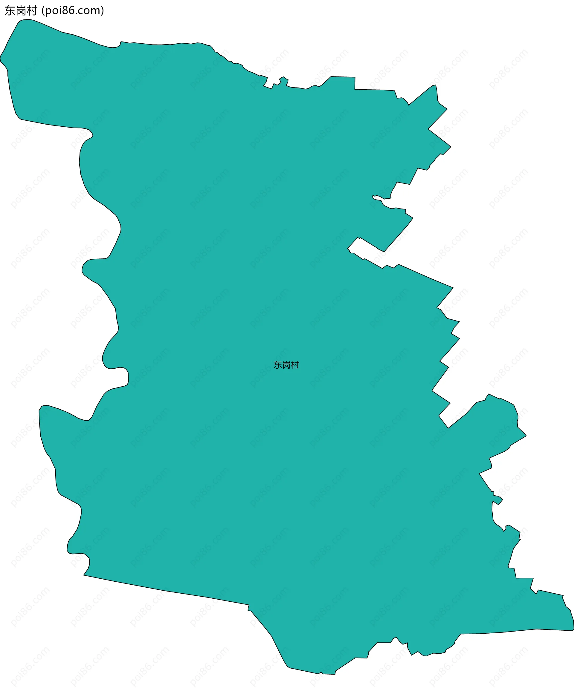 东岗村边界地图