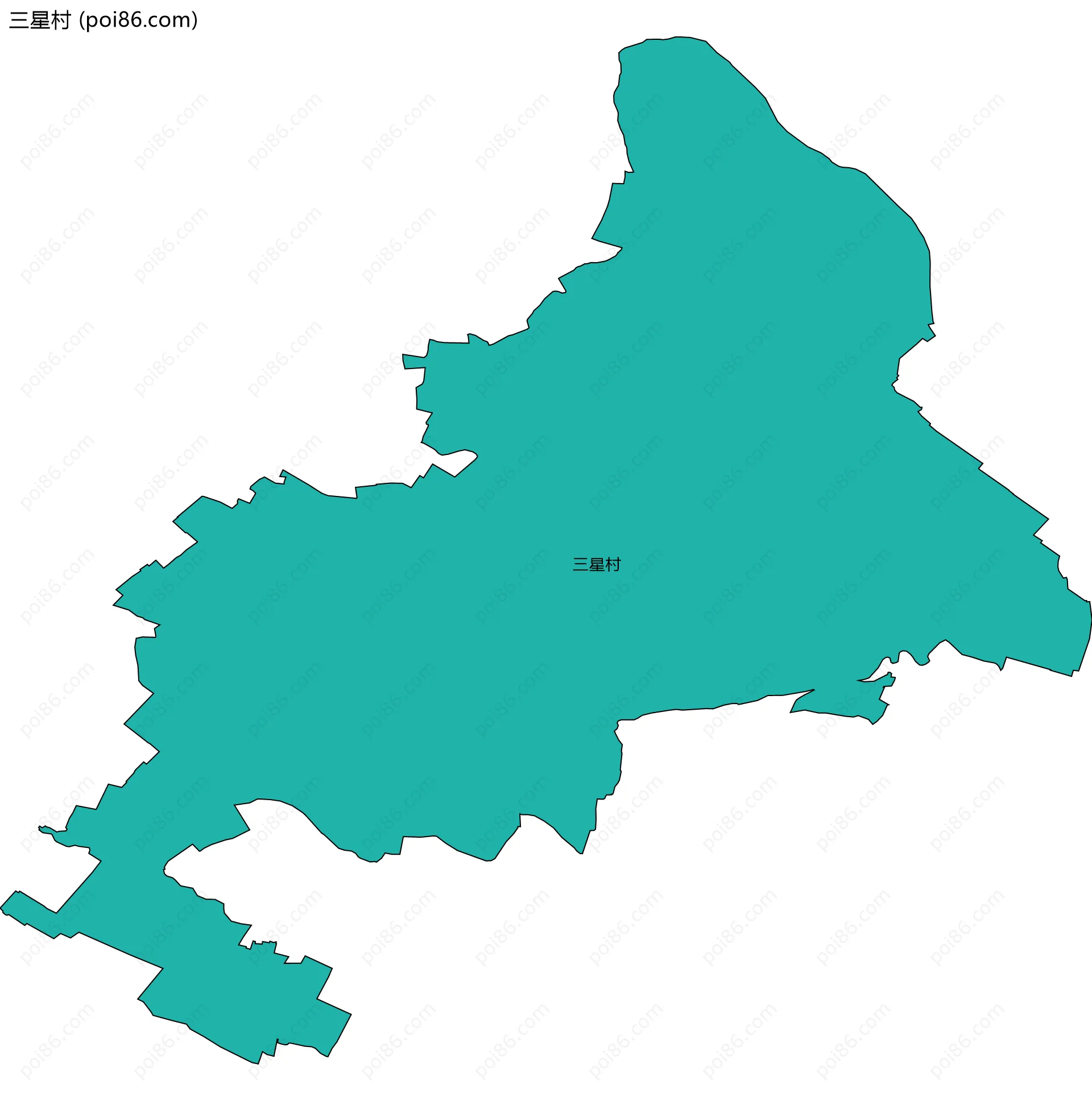 三星村边界地图