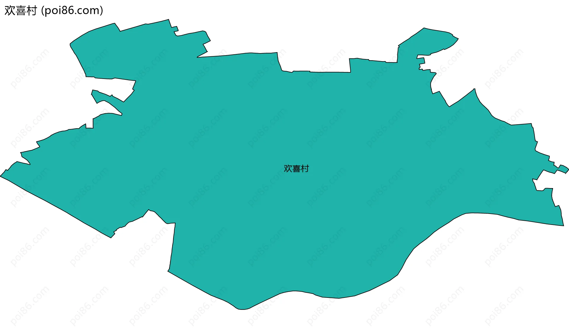 欢喜村边界地图