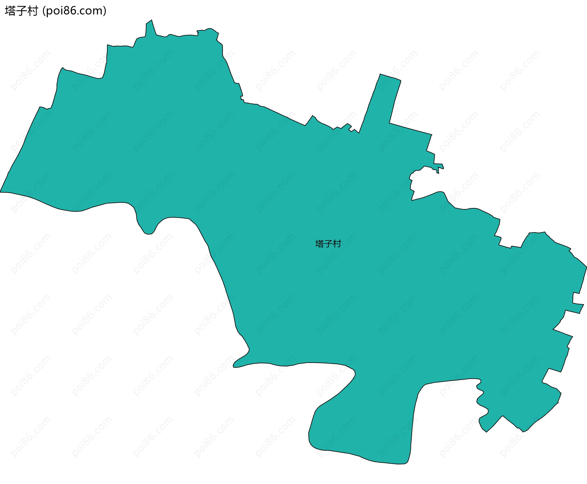 塔子村边界地图