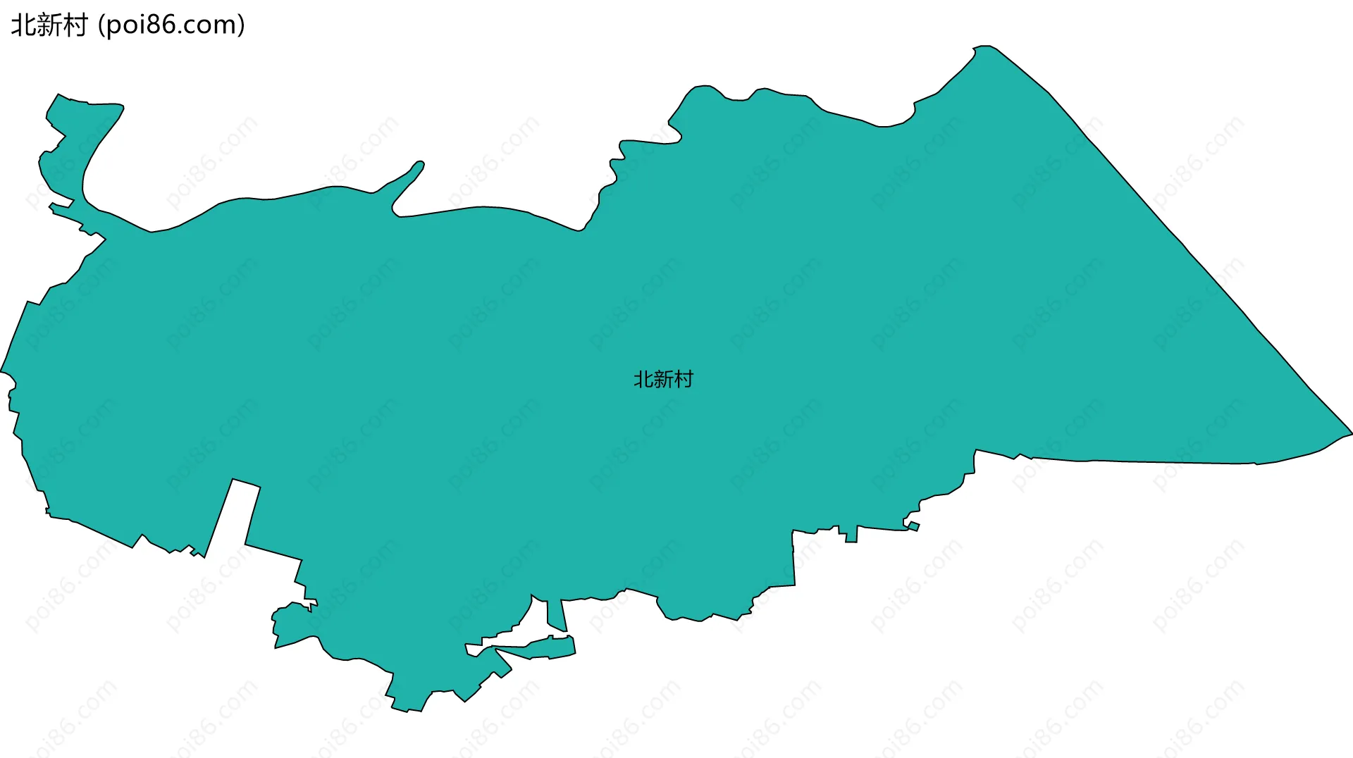 北新村边界地图