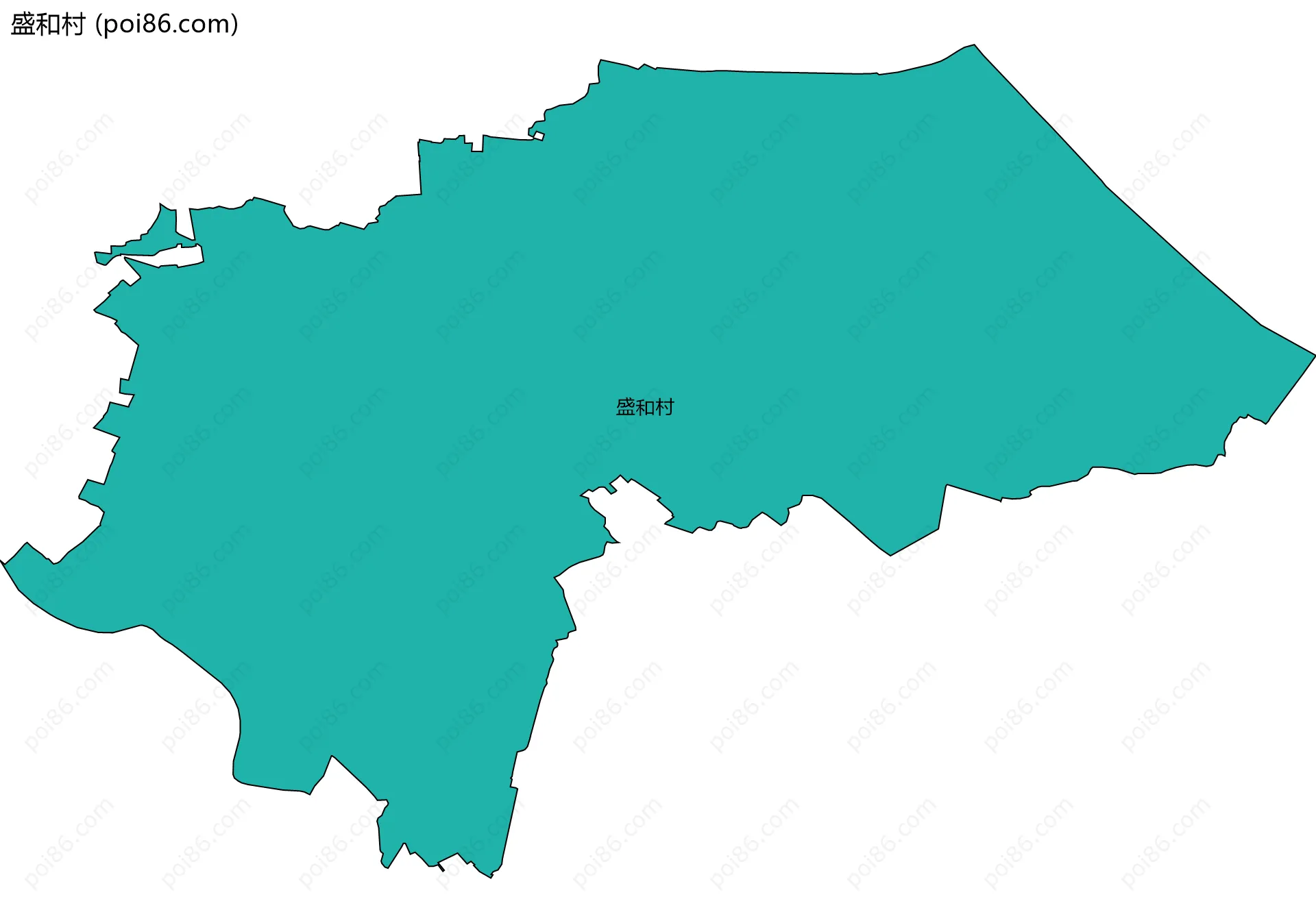 盛和村边界地图