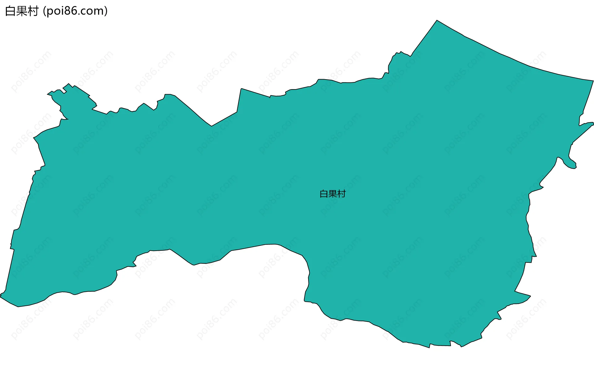 白果村边界地图