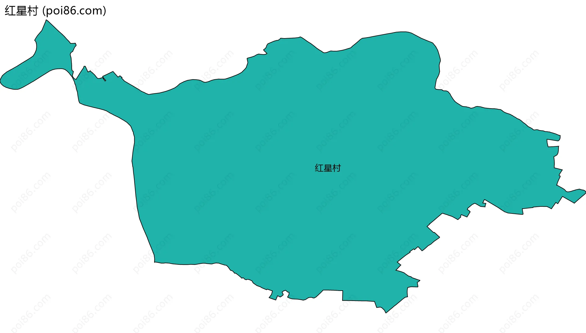 红星村边界地图