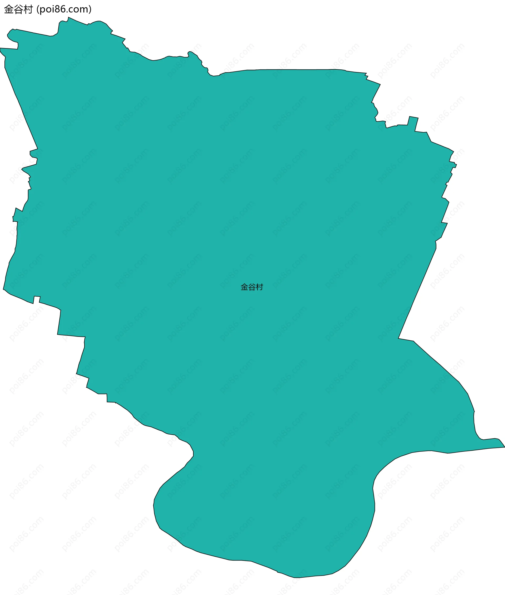 金谷村边界地图