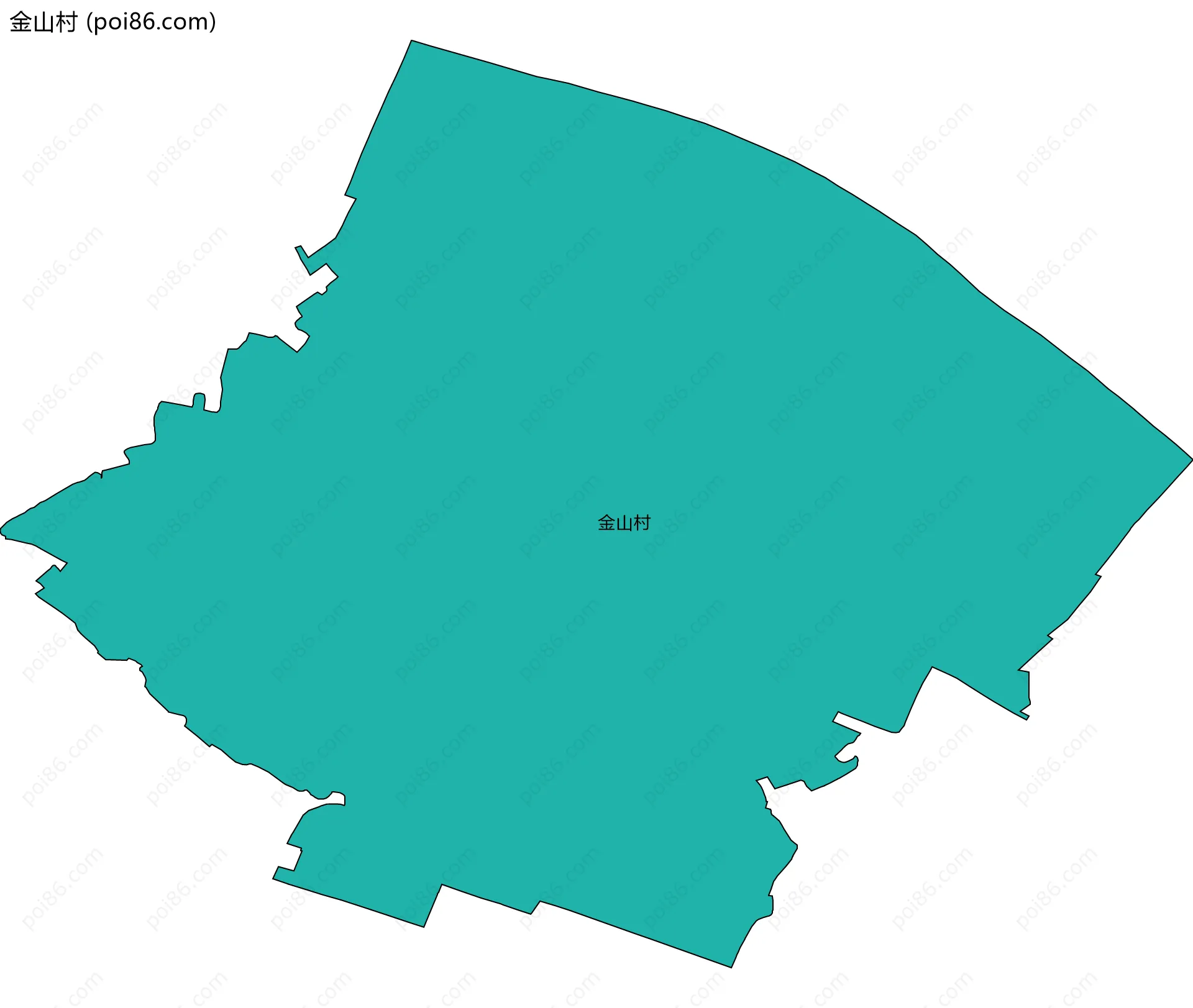 金山村边界地图