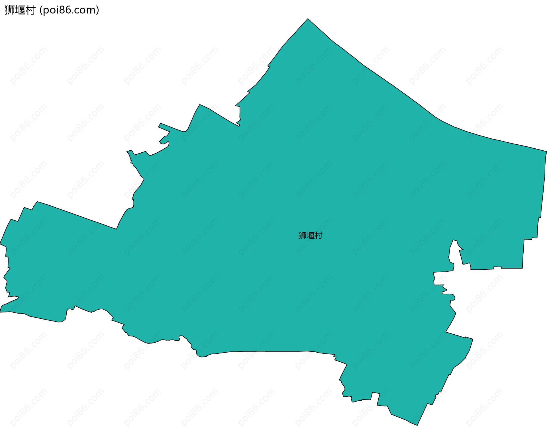 狮堰村边界地图