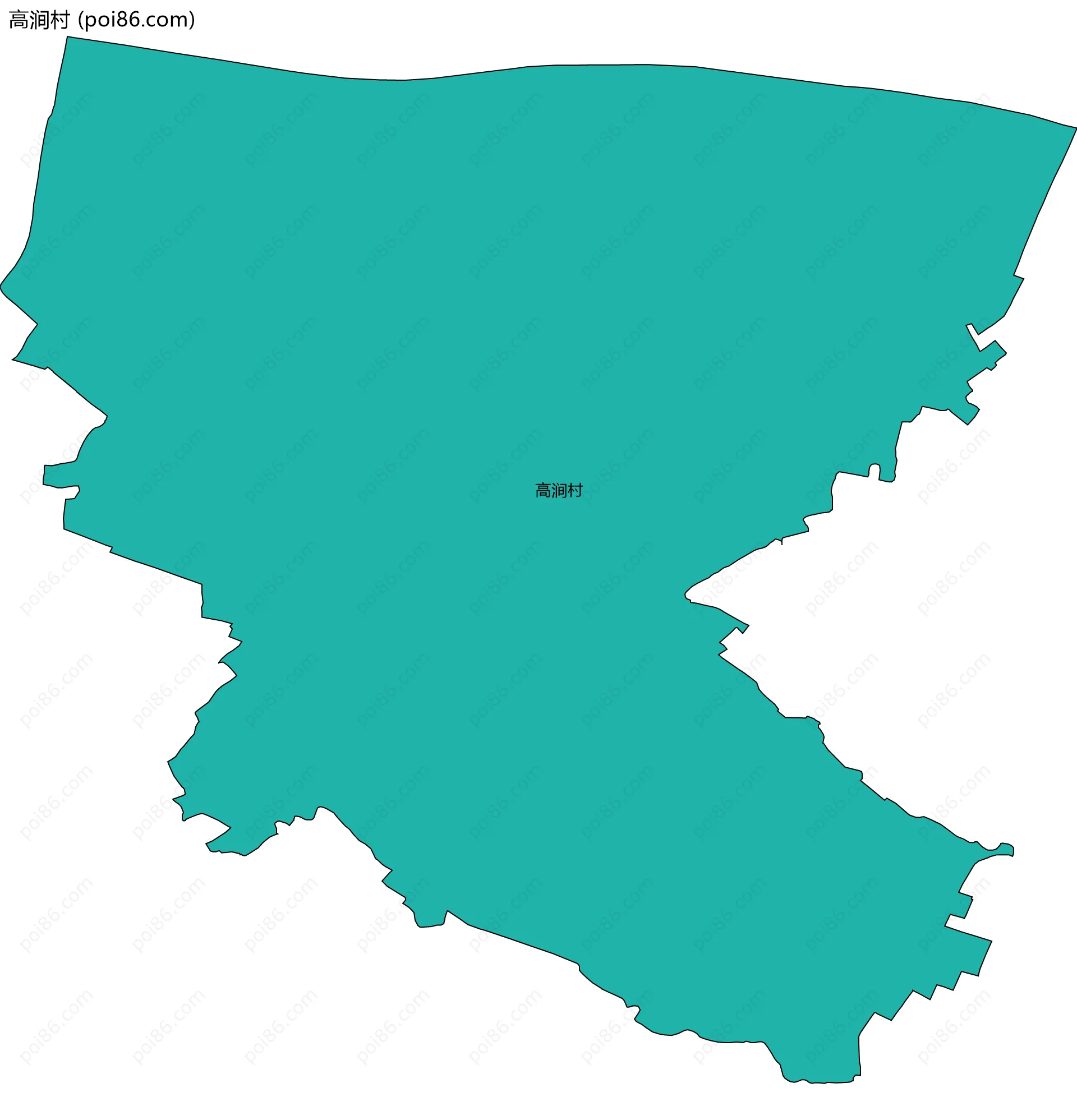 高涧村边界地图