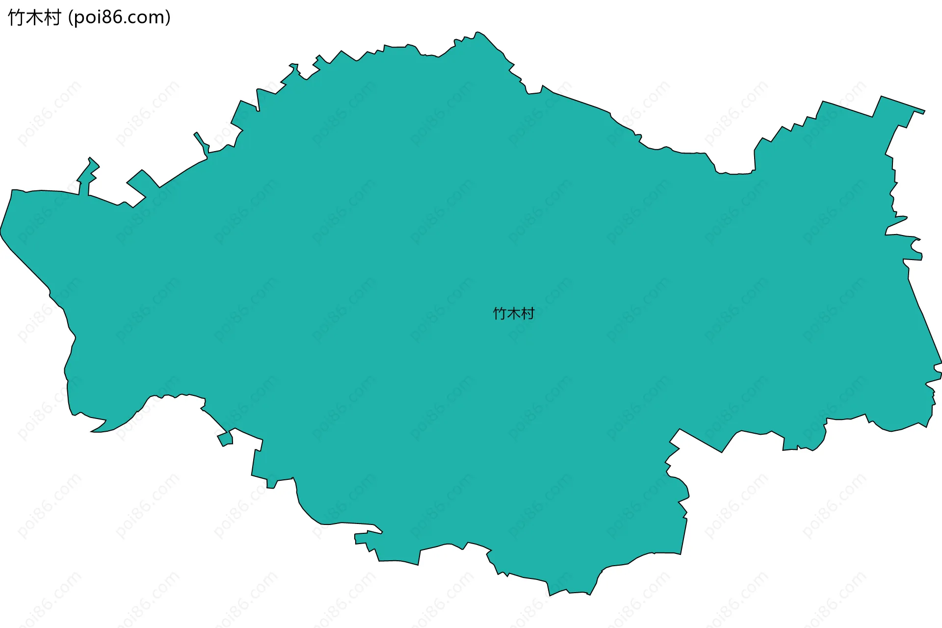 竹木村边界地图