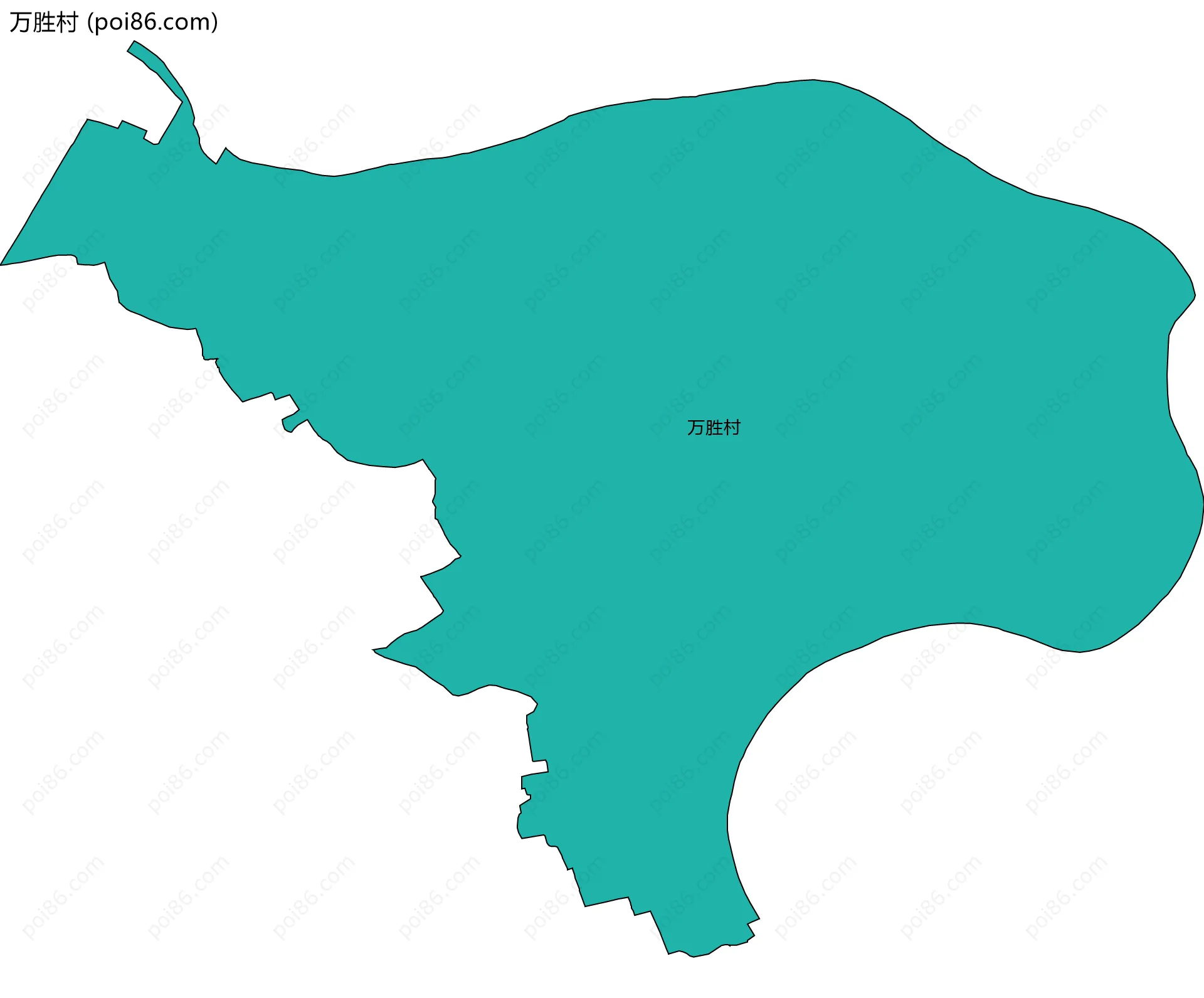 万胜村边界地图