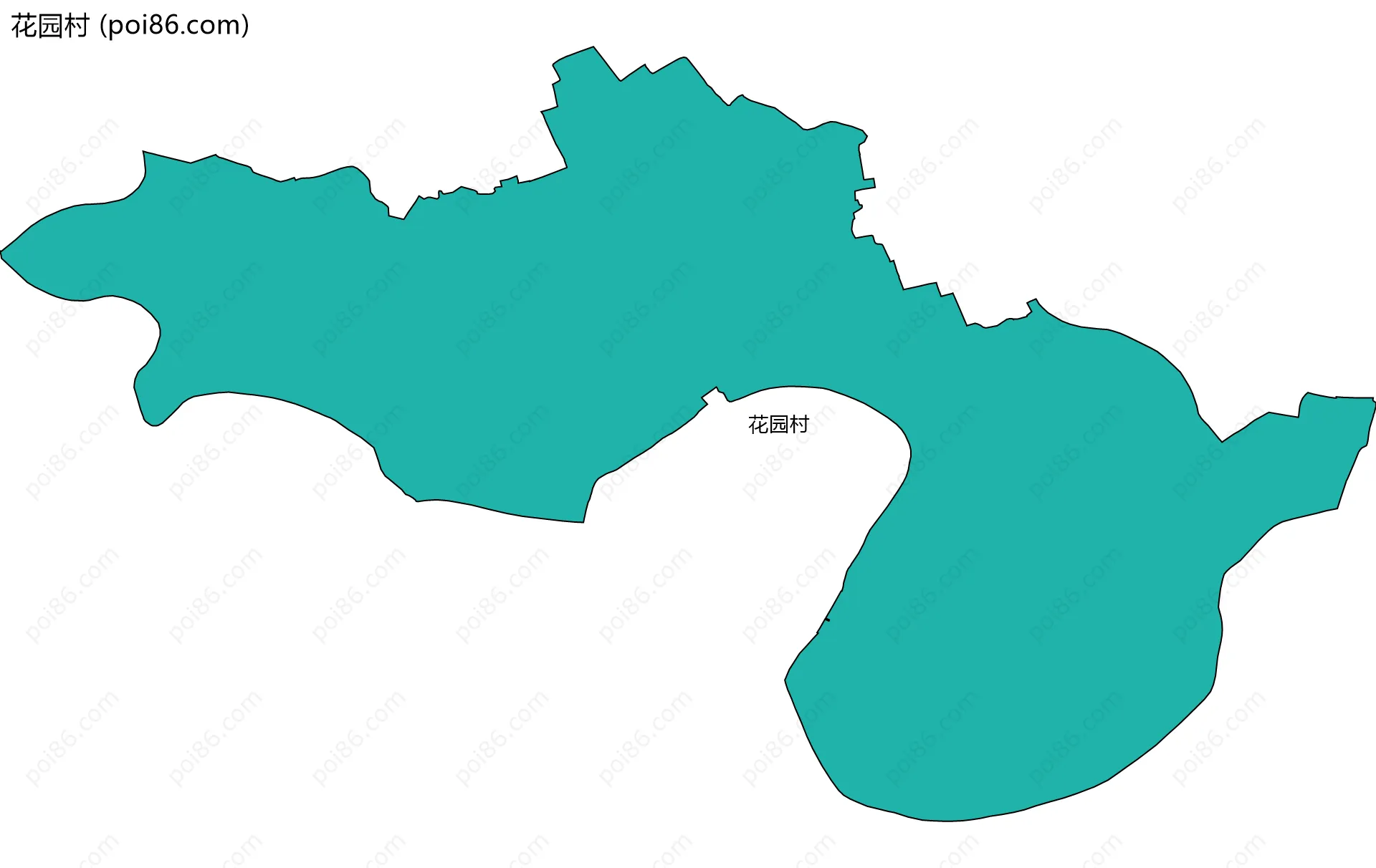 花园村边界地图