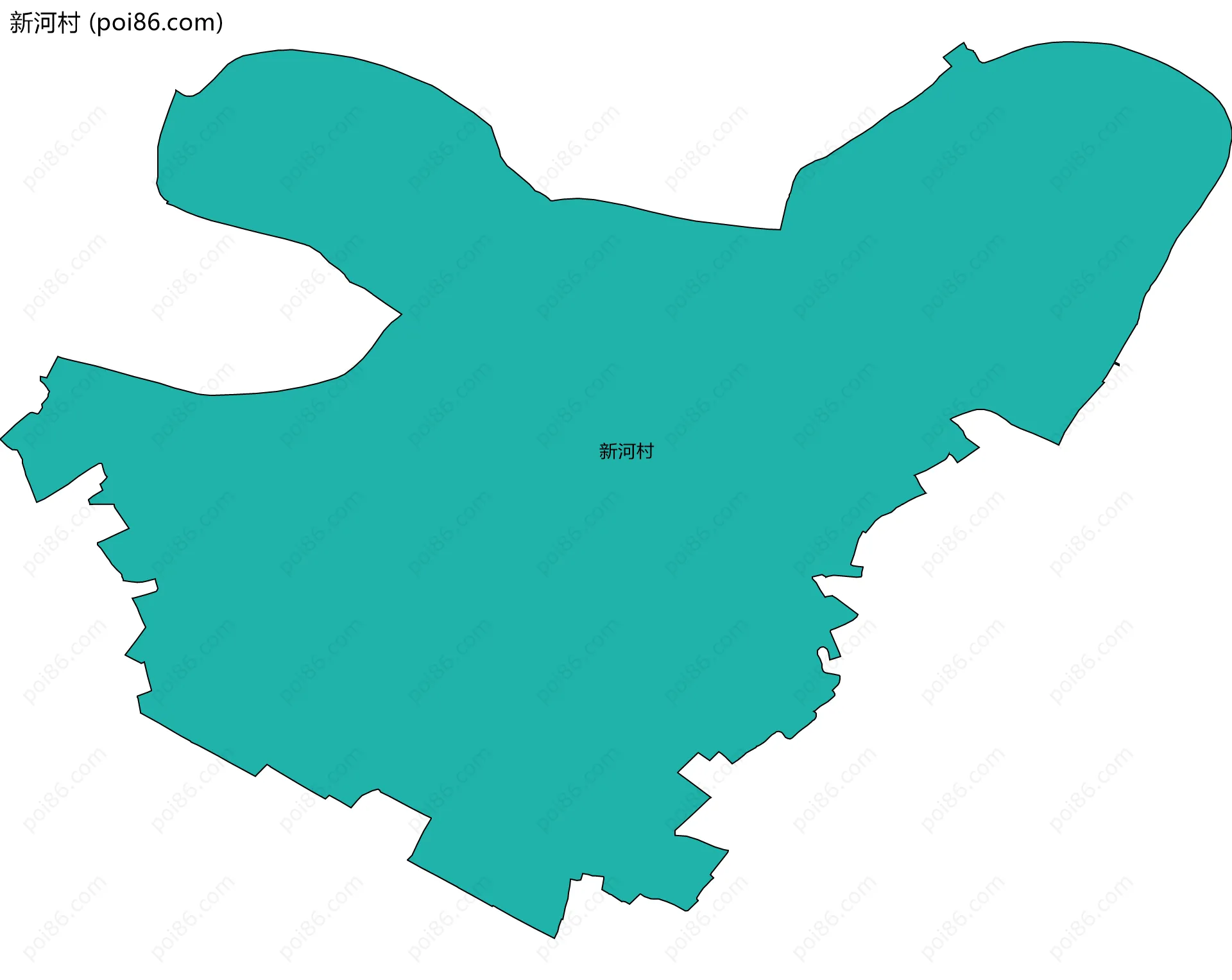 新河村边界地图