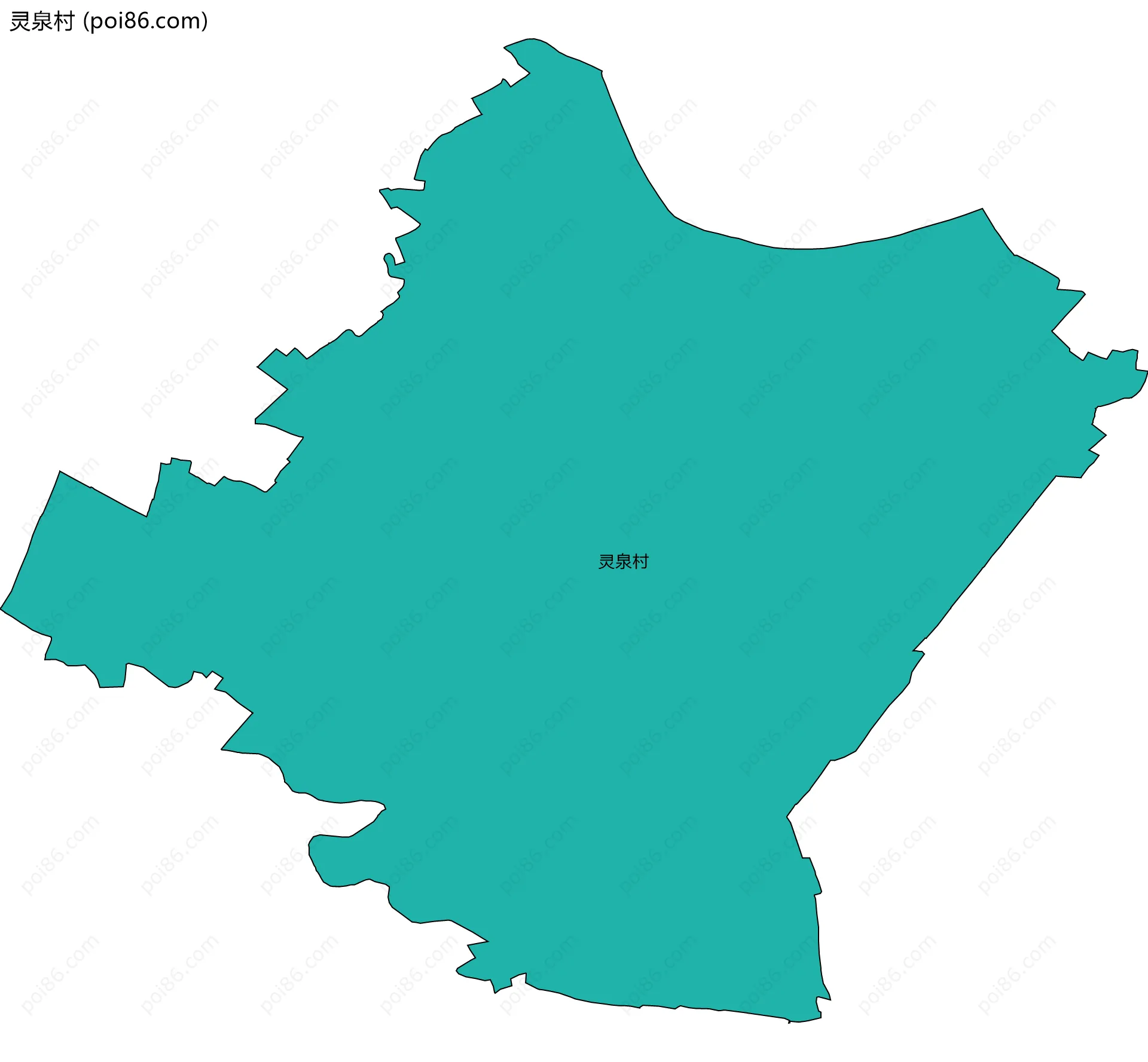 灵泉村边界地图