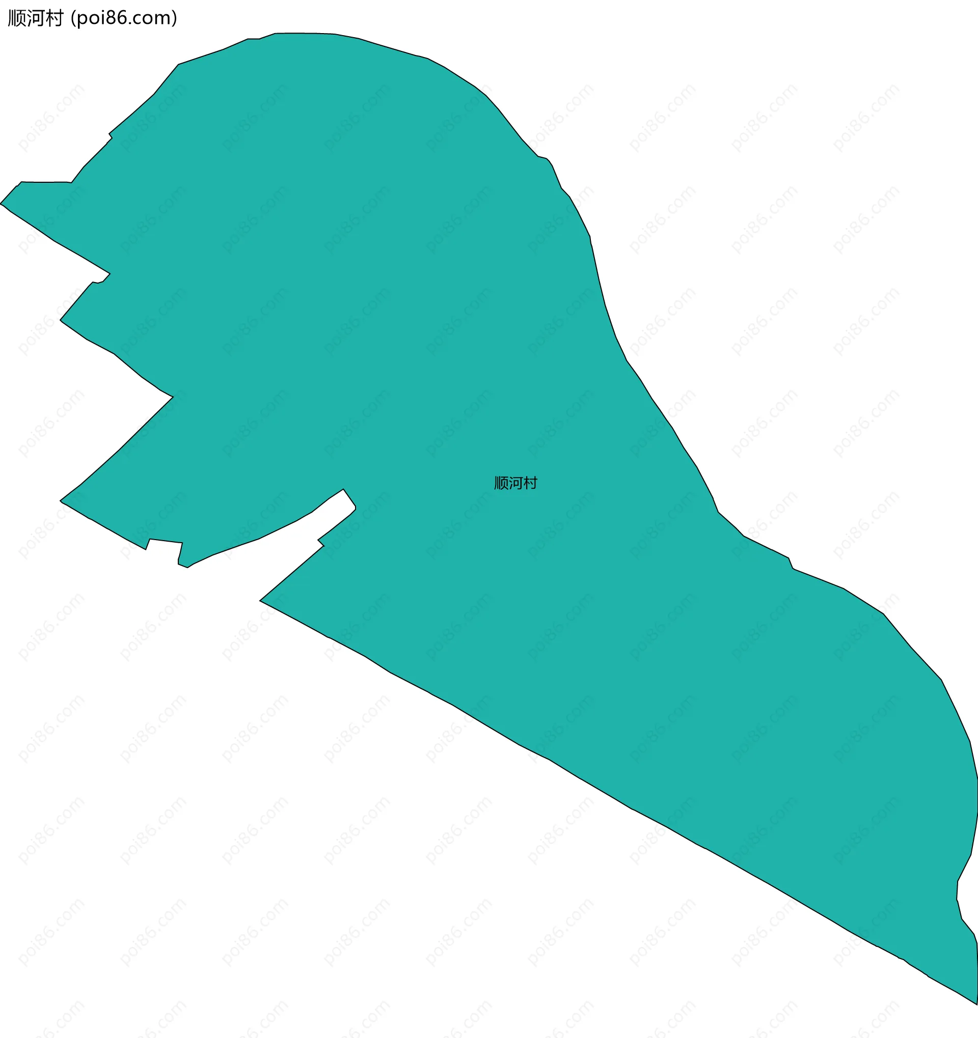 顺河村边界地图