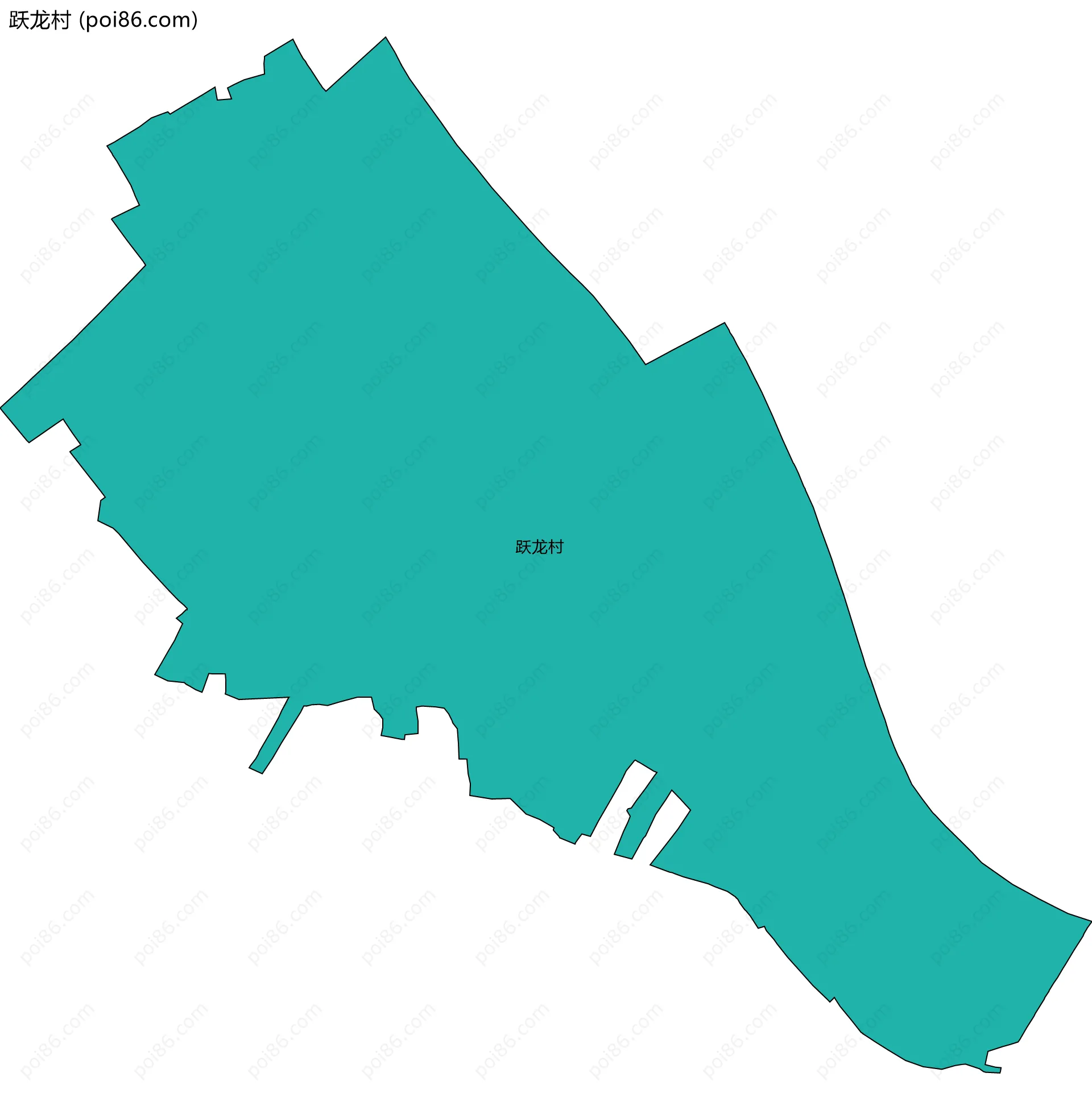 跃龙村边界地图