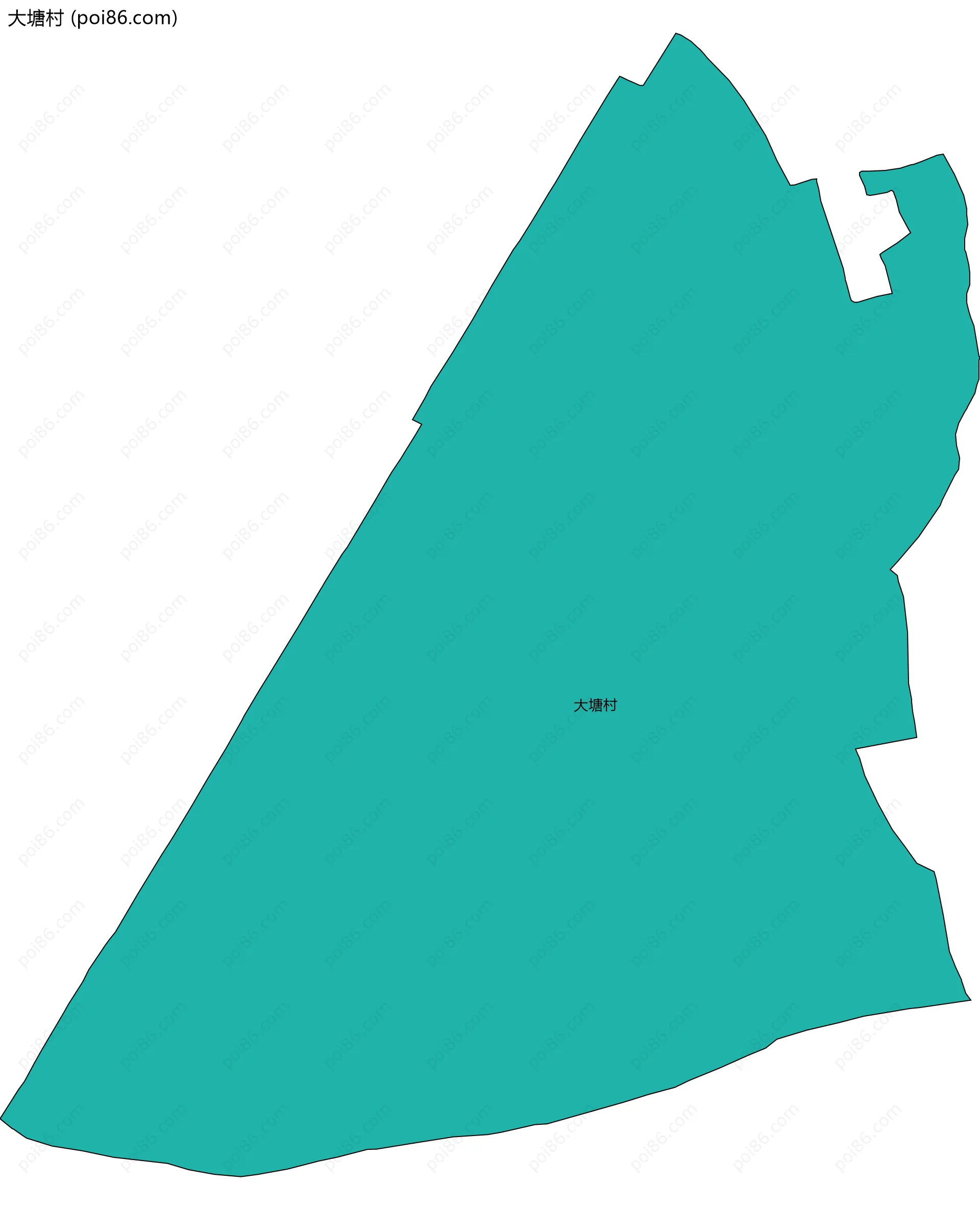 大塘村边界地图