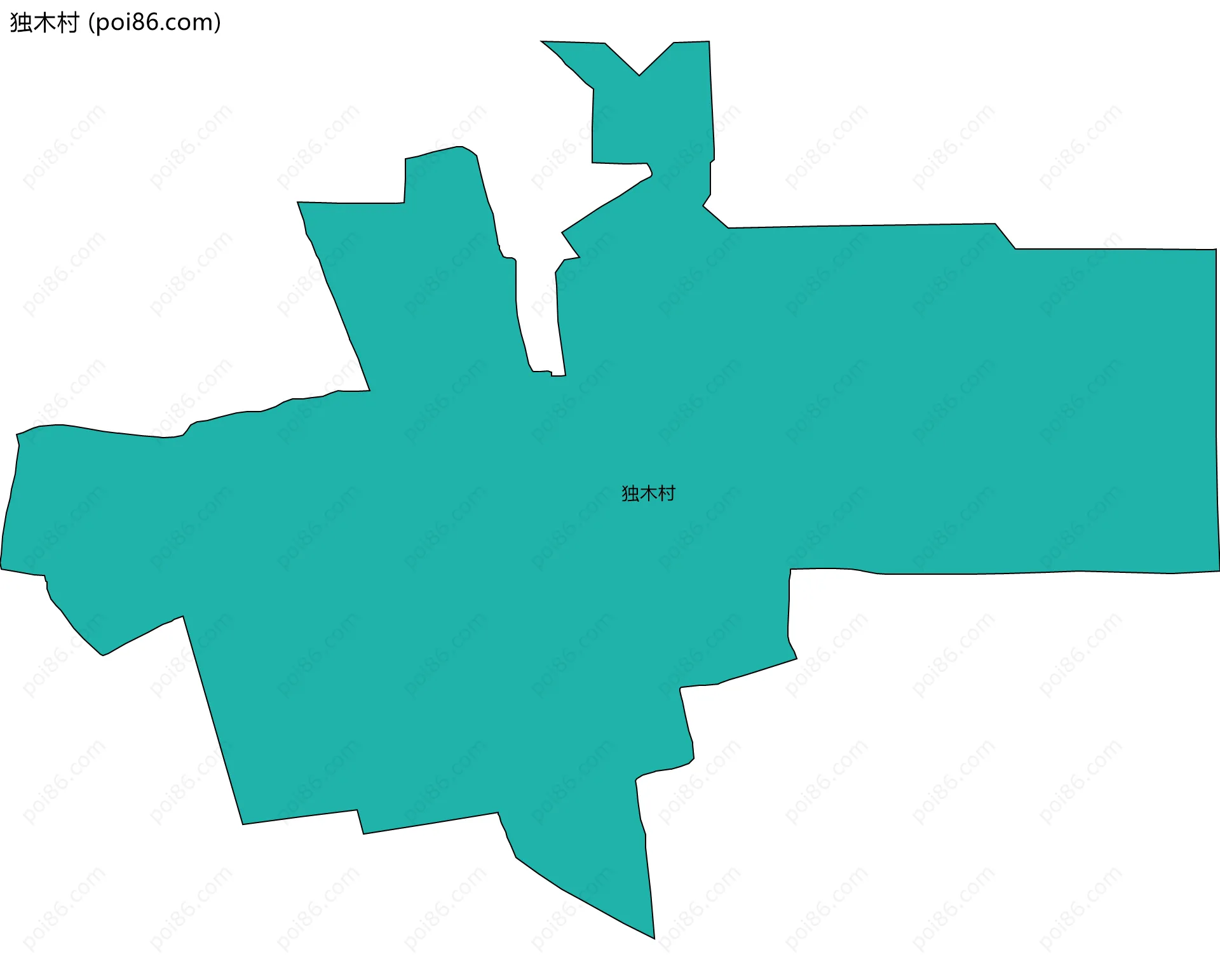 独木村边界地图
