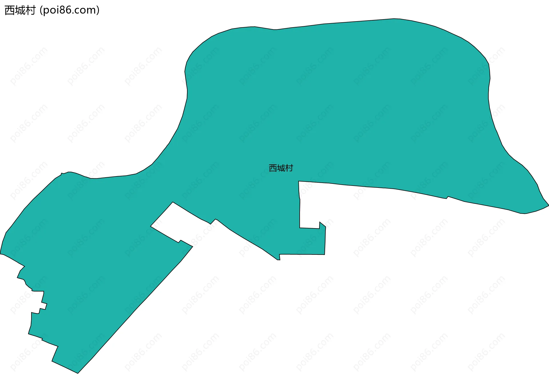 西城村边界地图