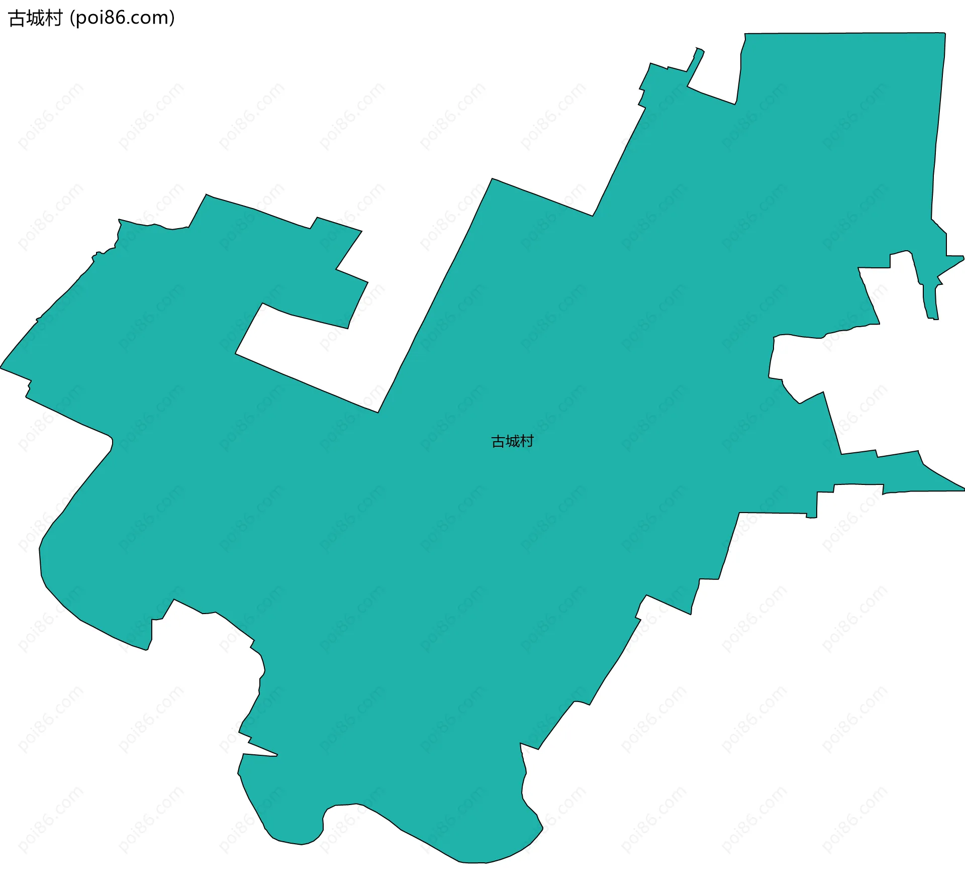 古城村边界地图
