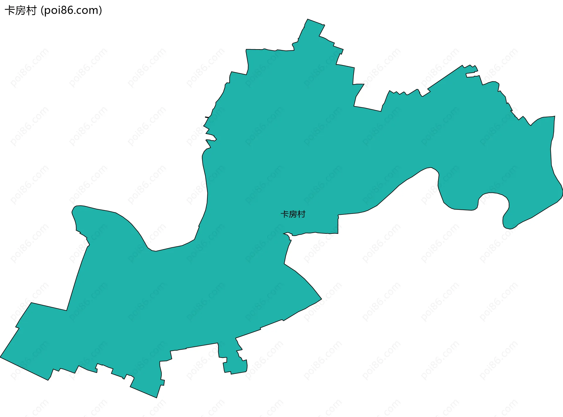 卡房村边界地图