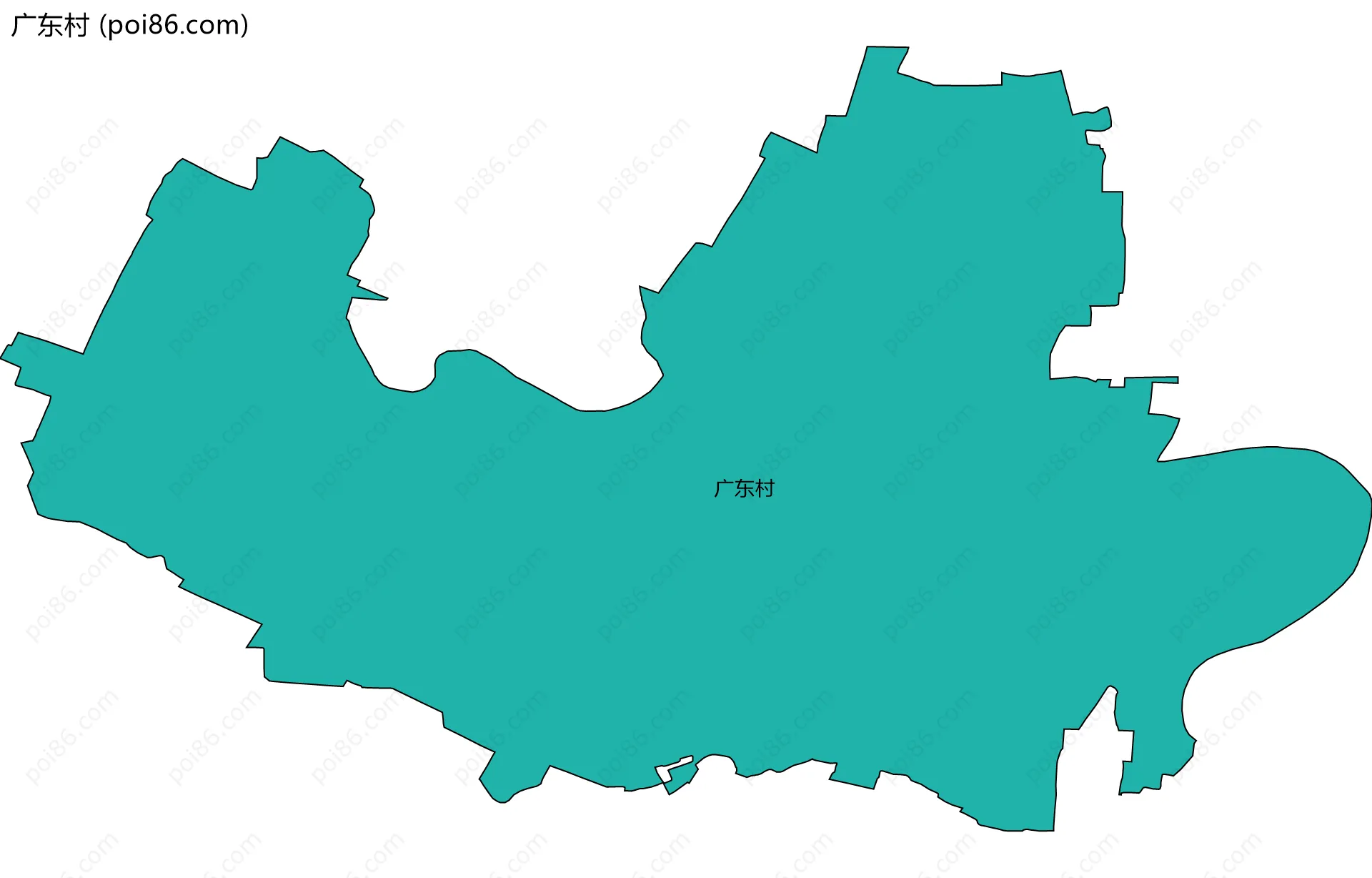 广东村边界地图