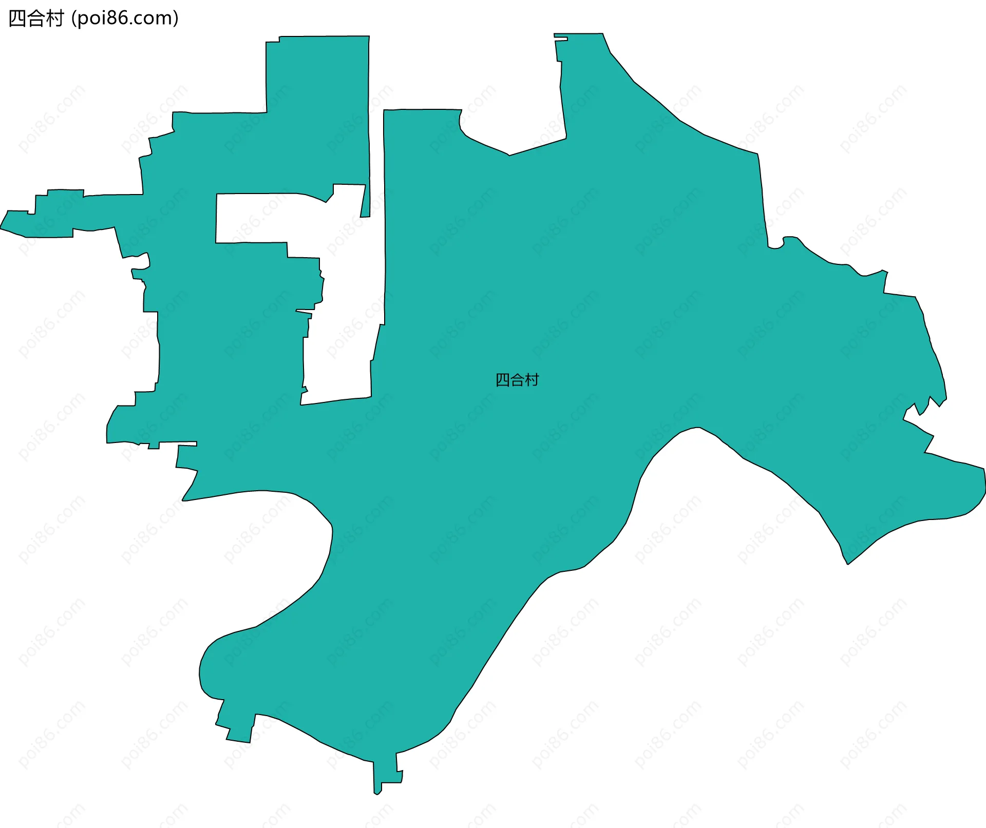 四合村边界地图