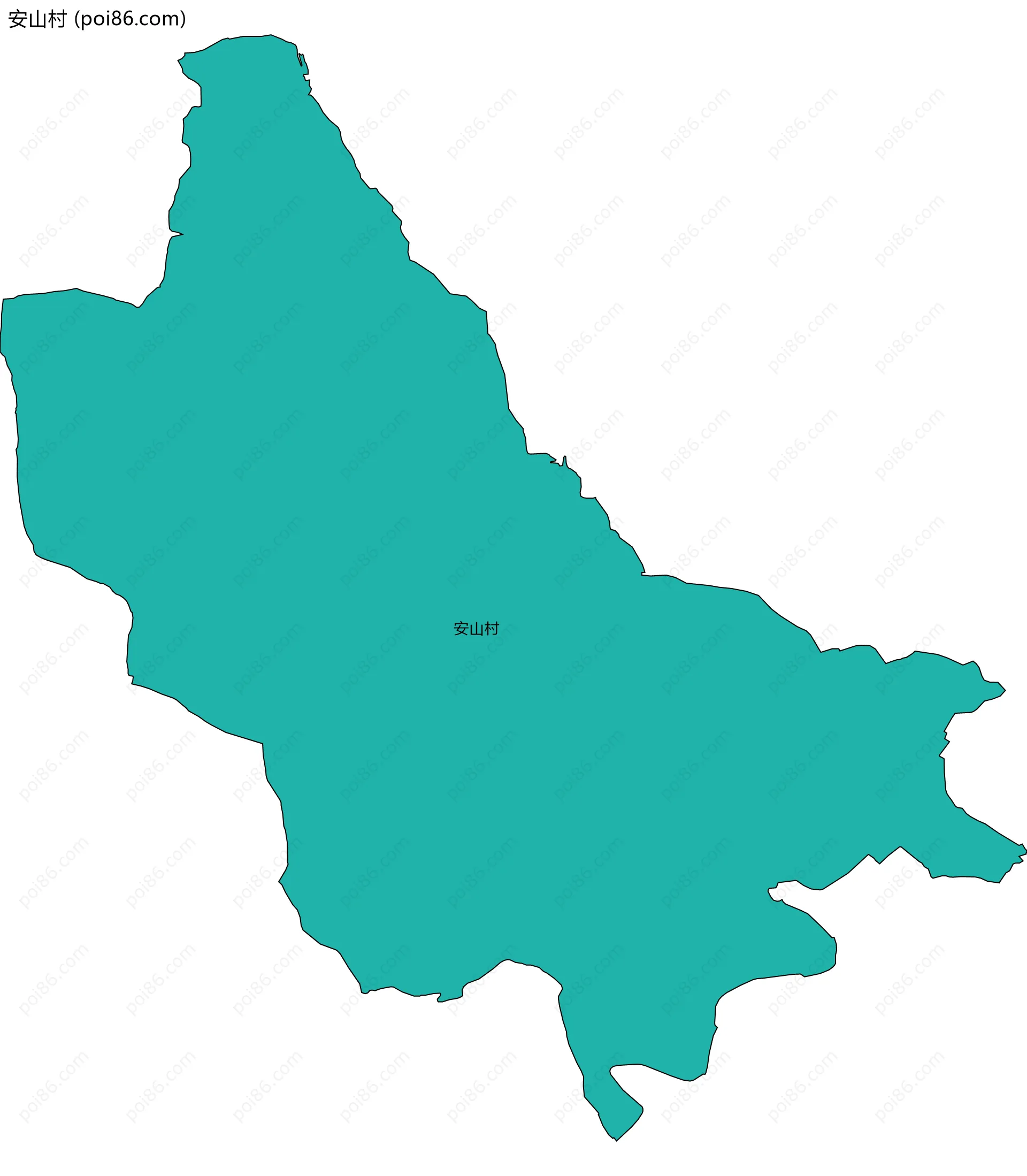 安山村边界地图