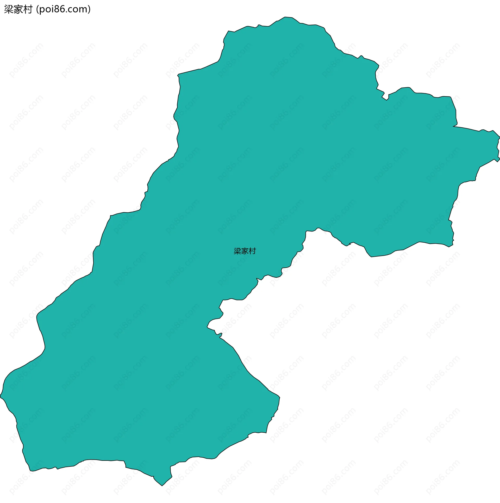 梁家村边界地图