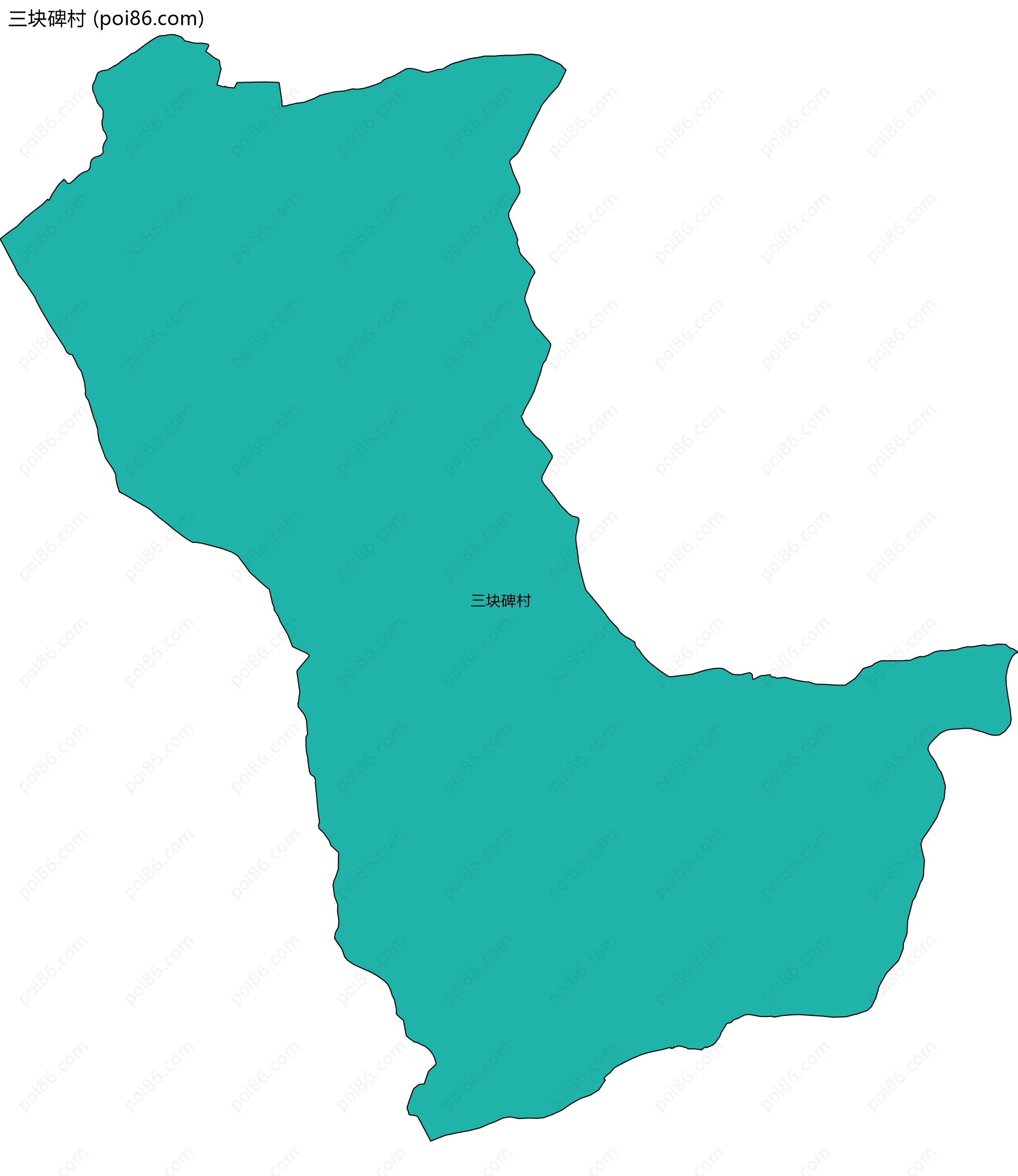 三块碑村边界地图