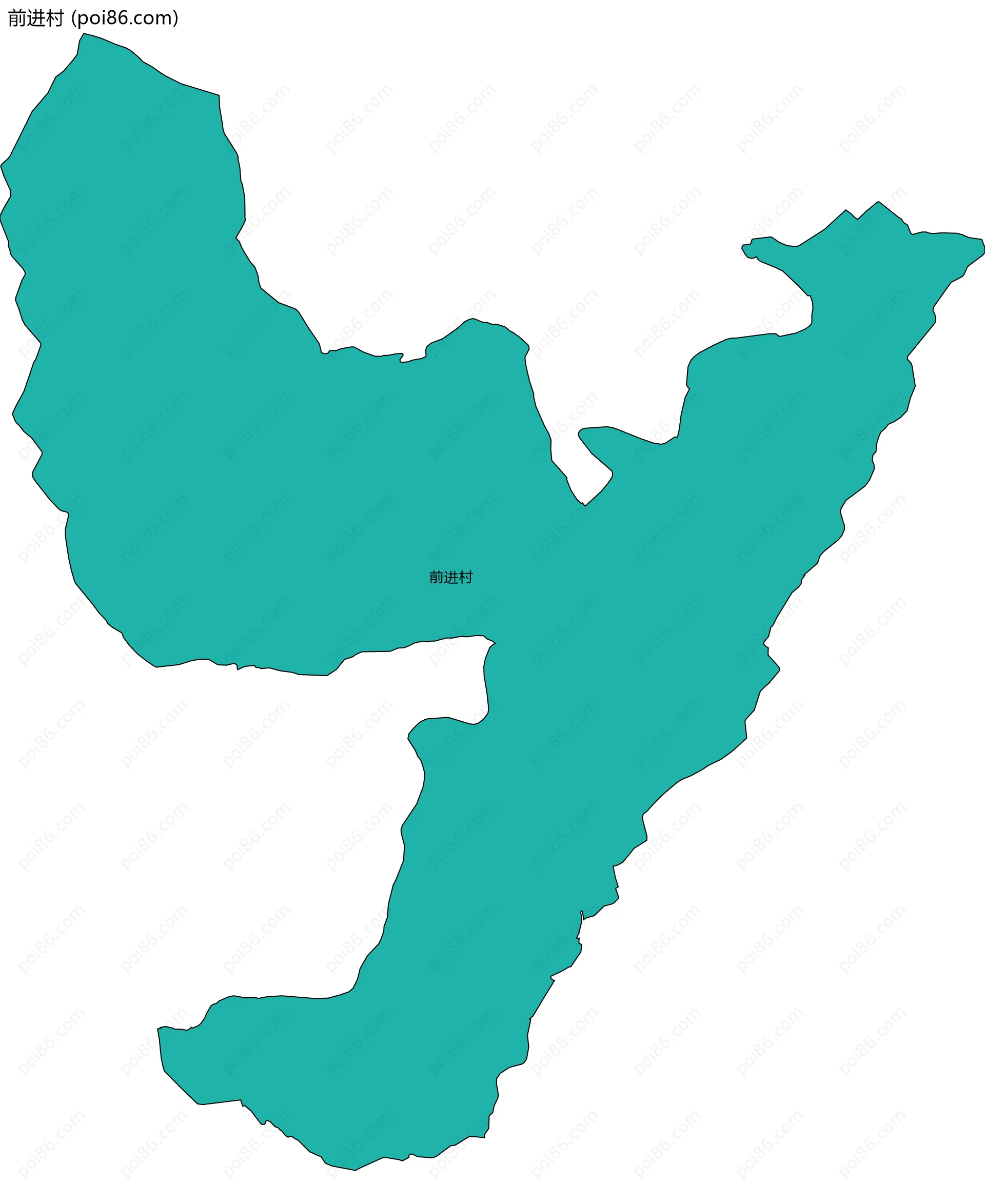 前进村边界地图
