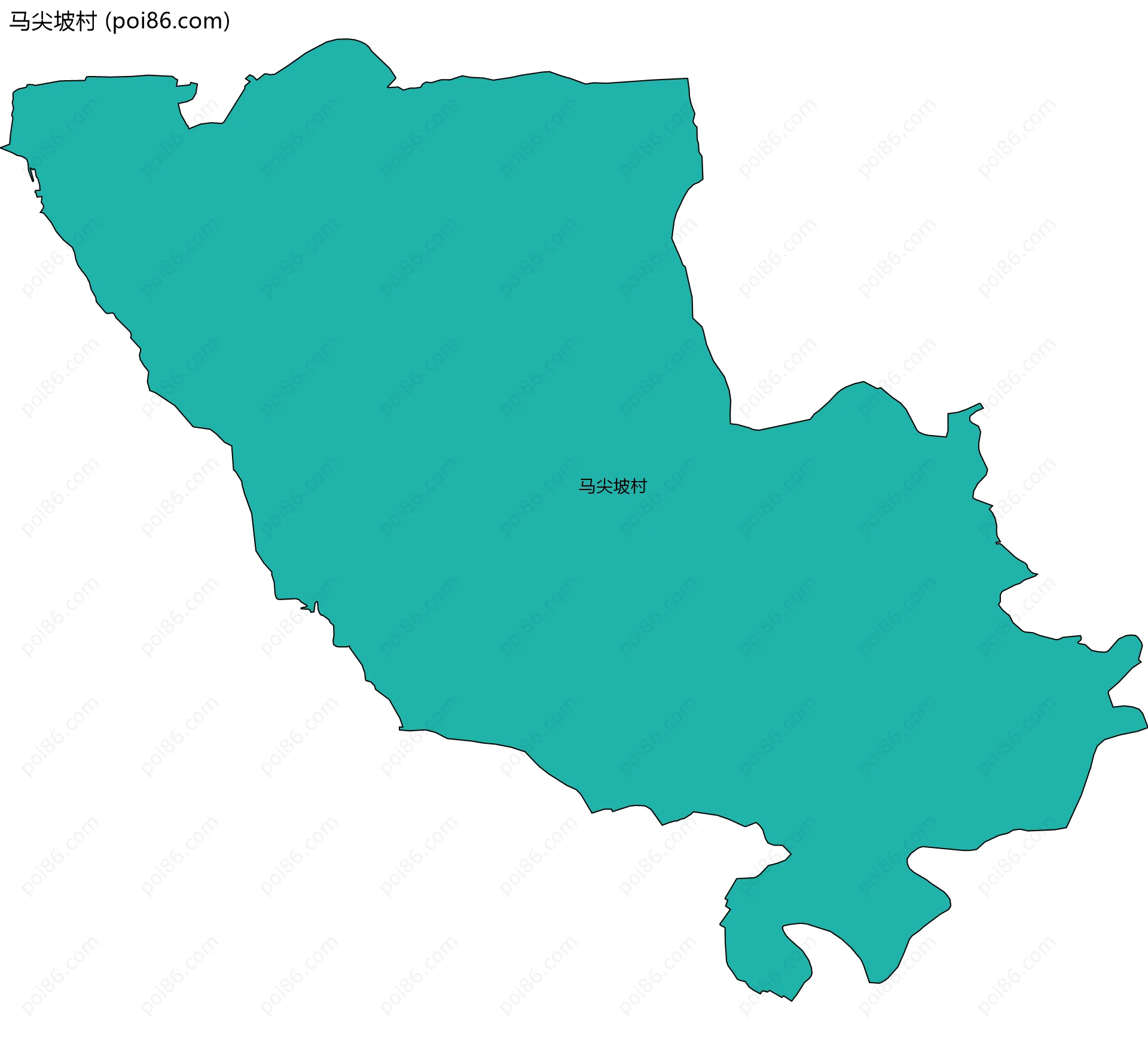 马尖坡村边界地图