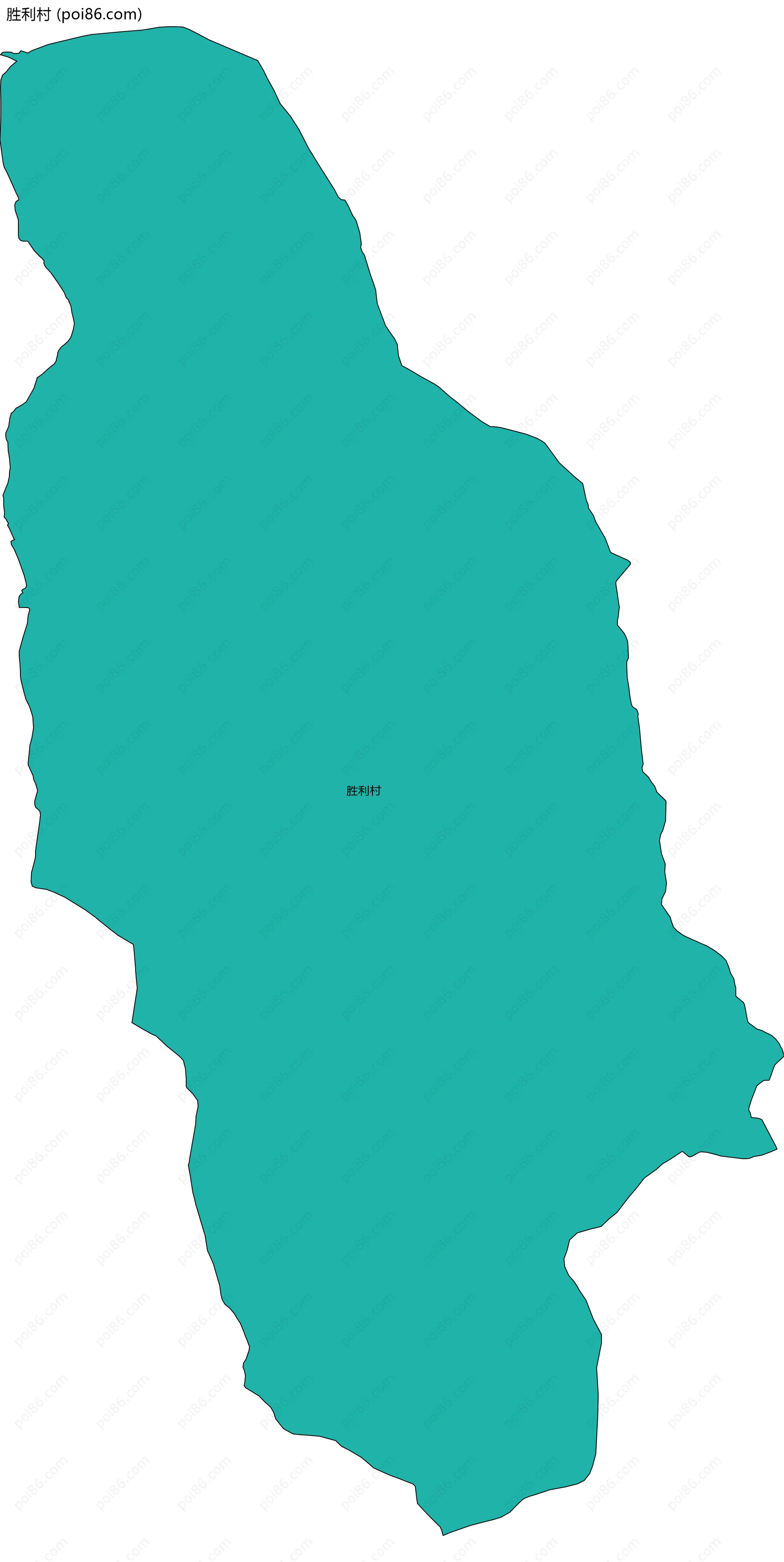 胜利村边界地图