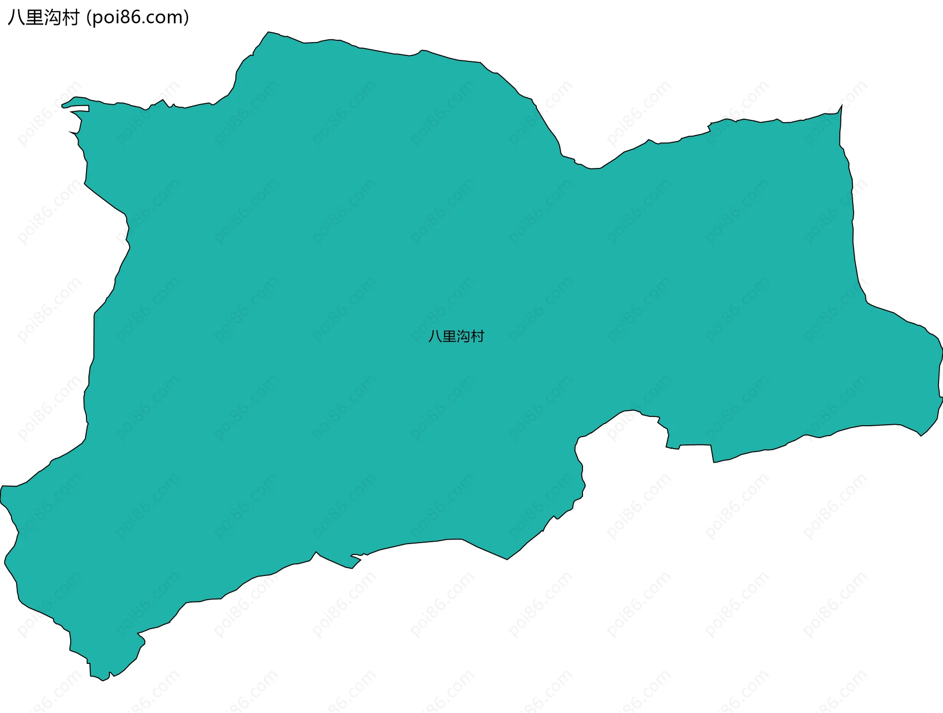 八里沟村边界地图