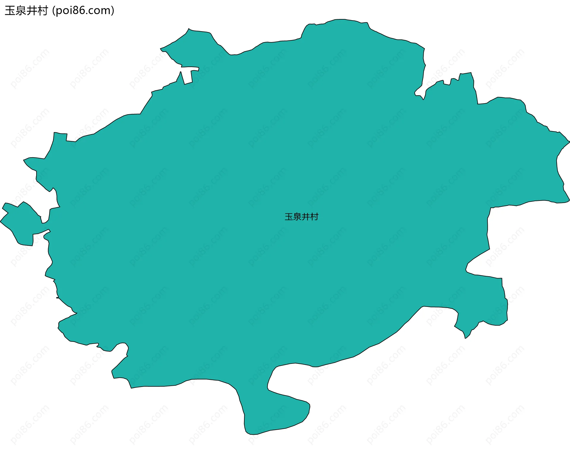 玉泉井村边界地图