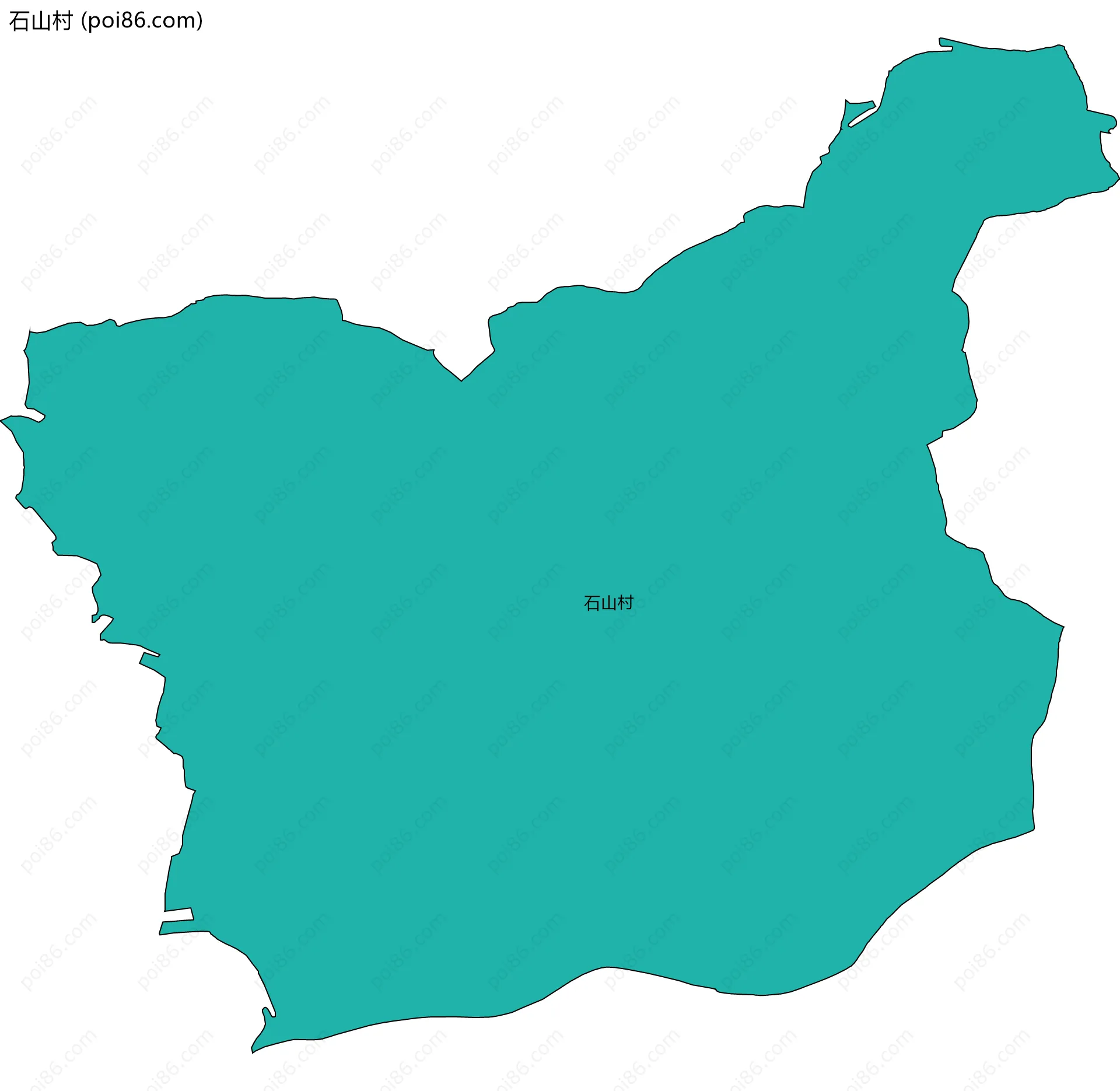石山村边界地图