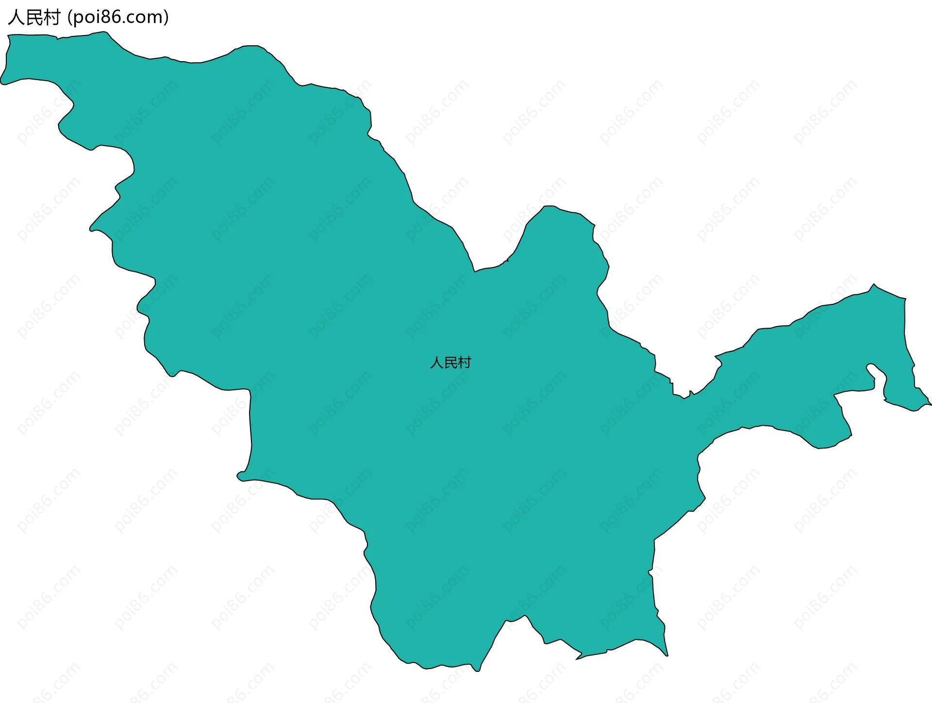 人民村边界地图