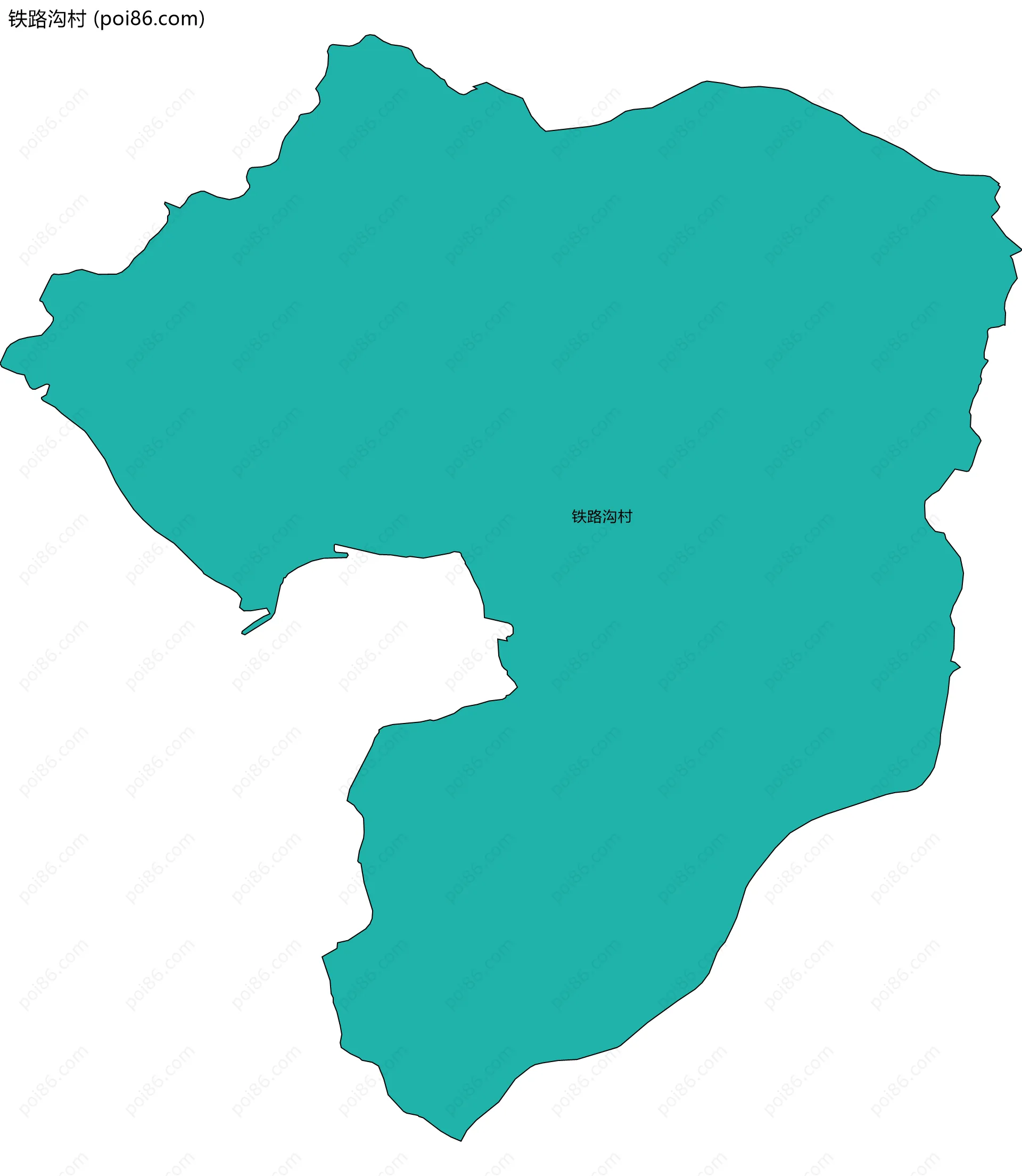 铁路沟村边界地图