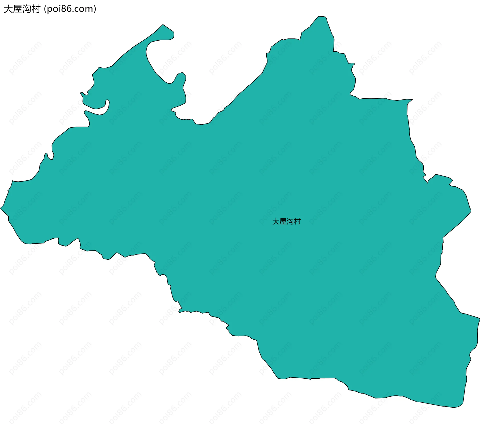 大屋沟村边界地图