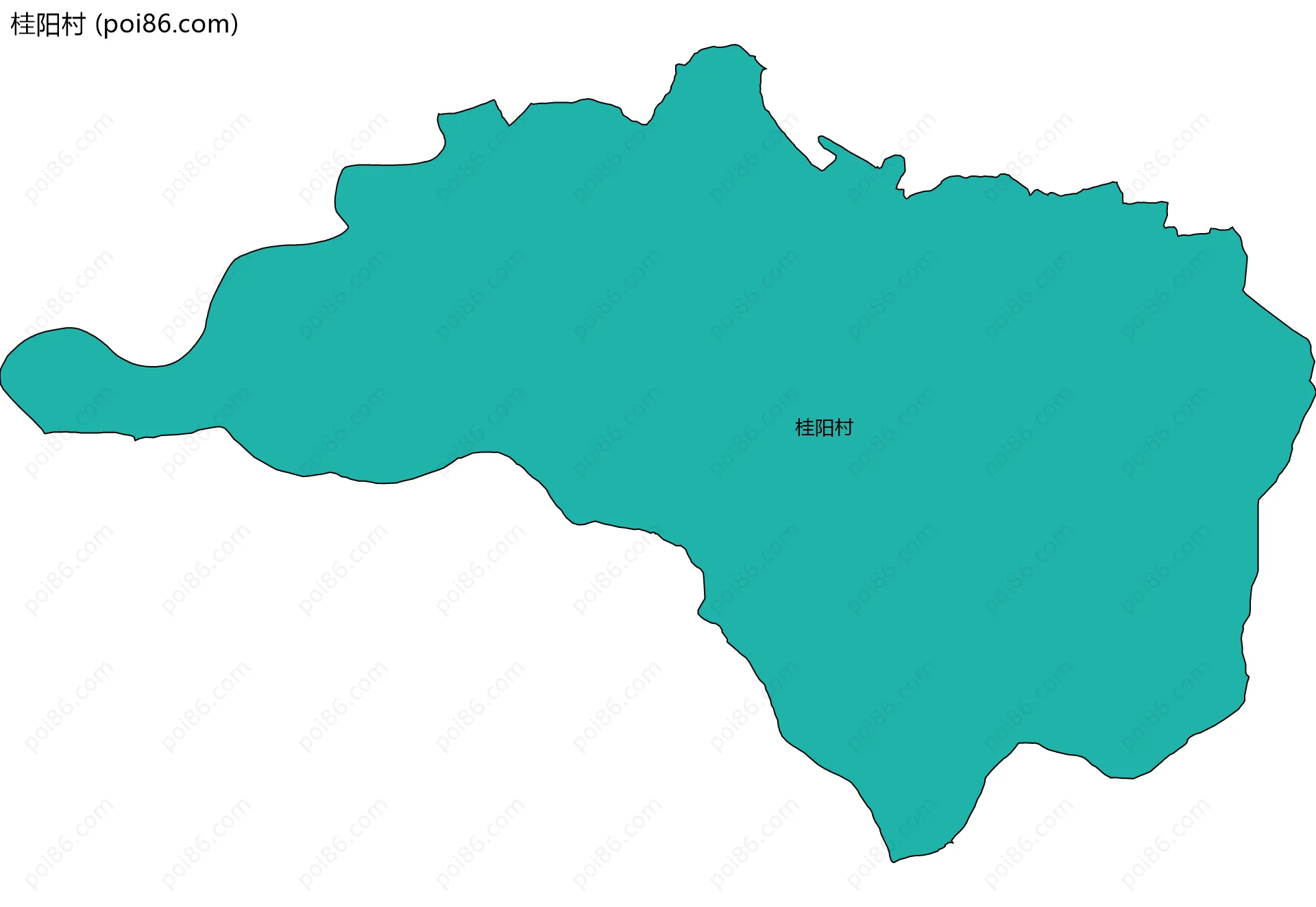 桂阳村边界地图