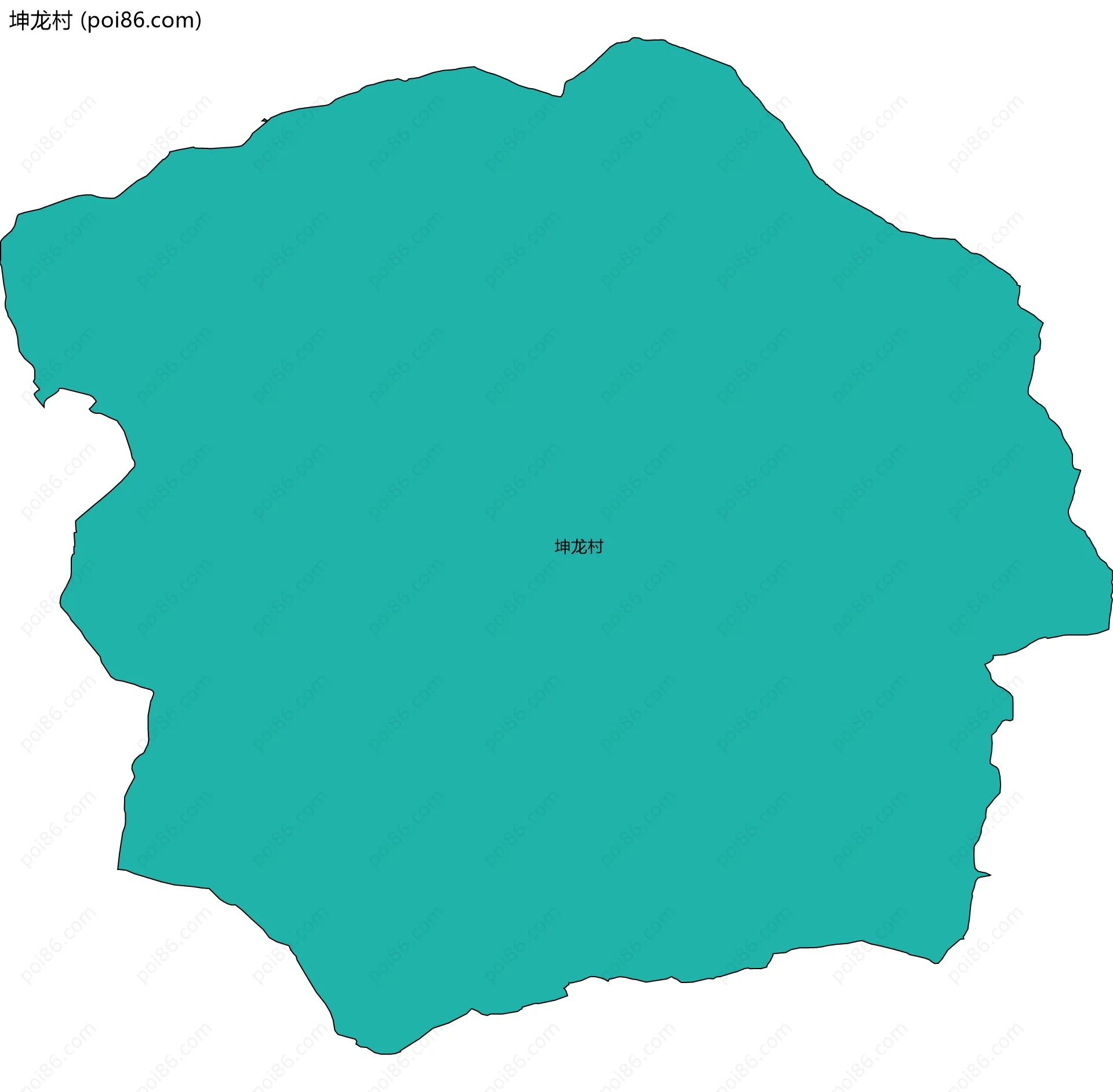 坤龙村边界地图