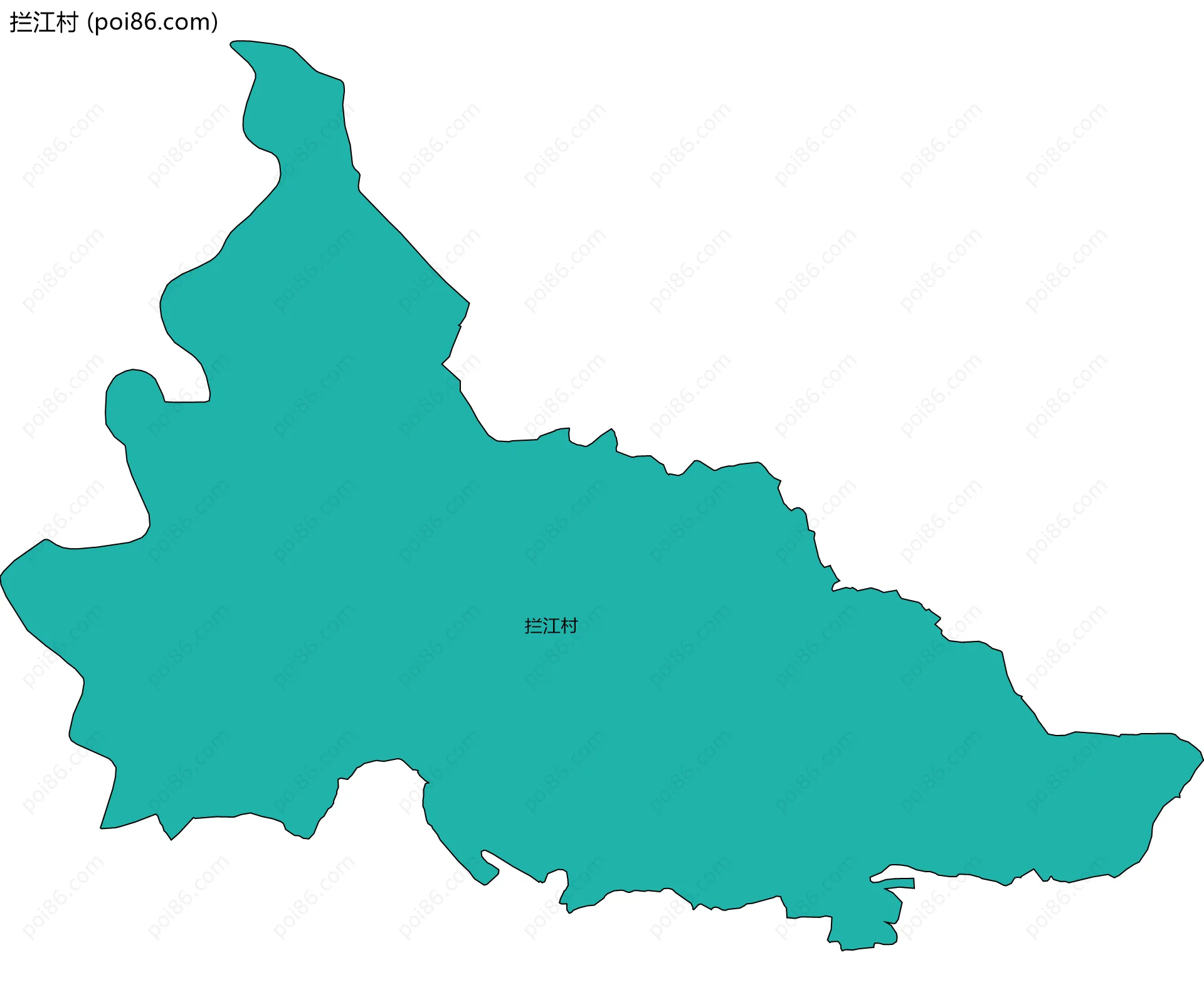 拦江村边界地图