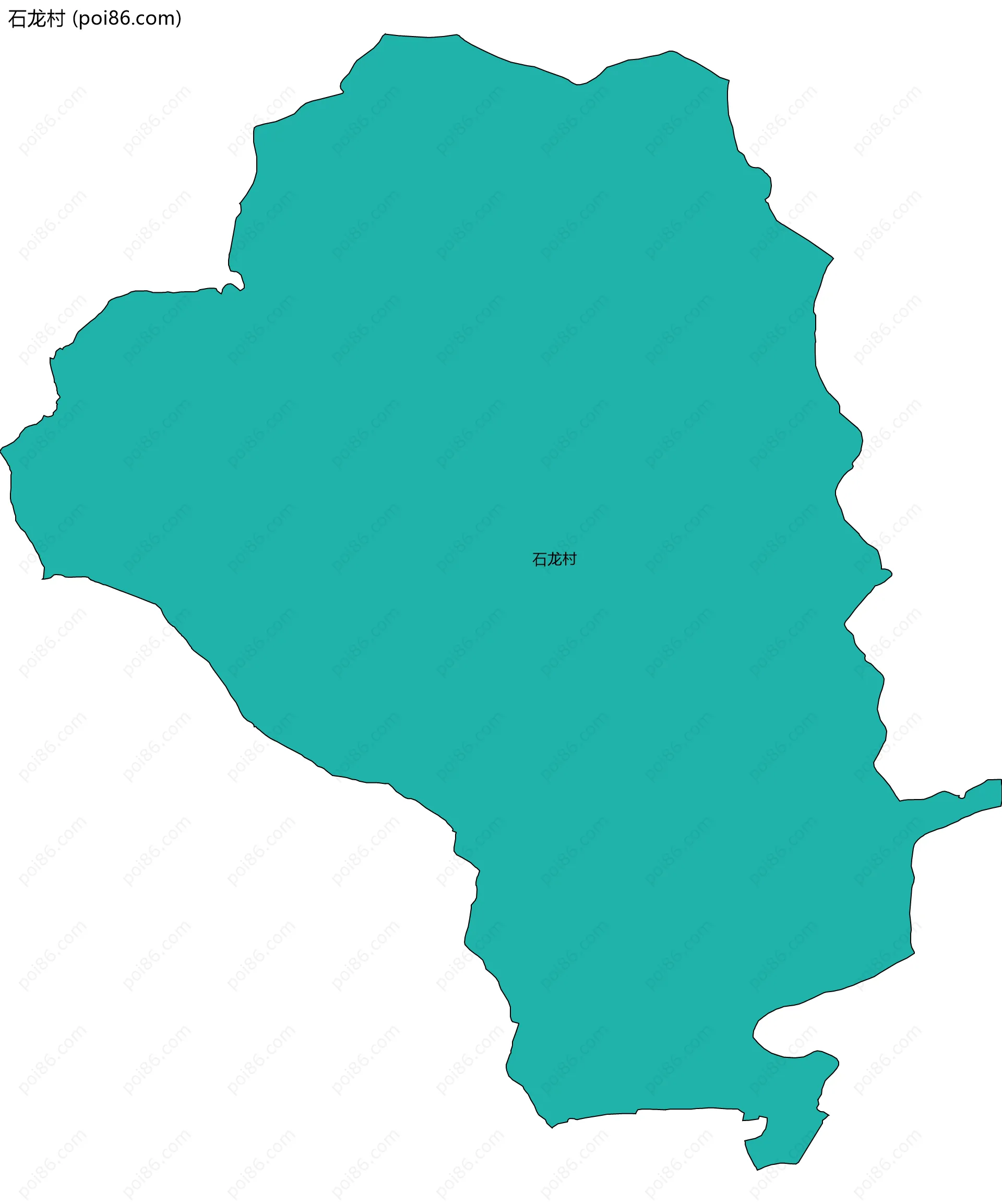 石龙村边界地图