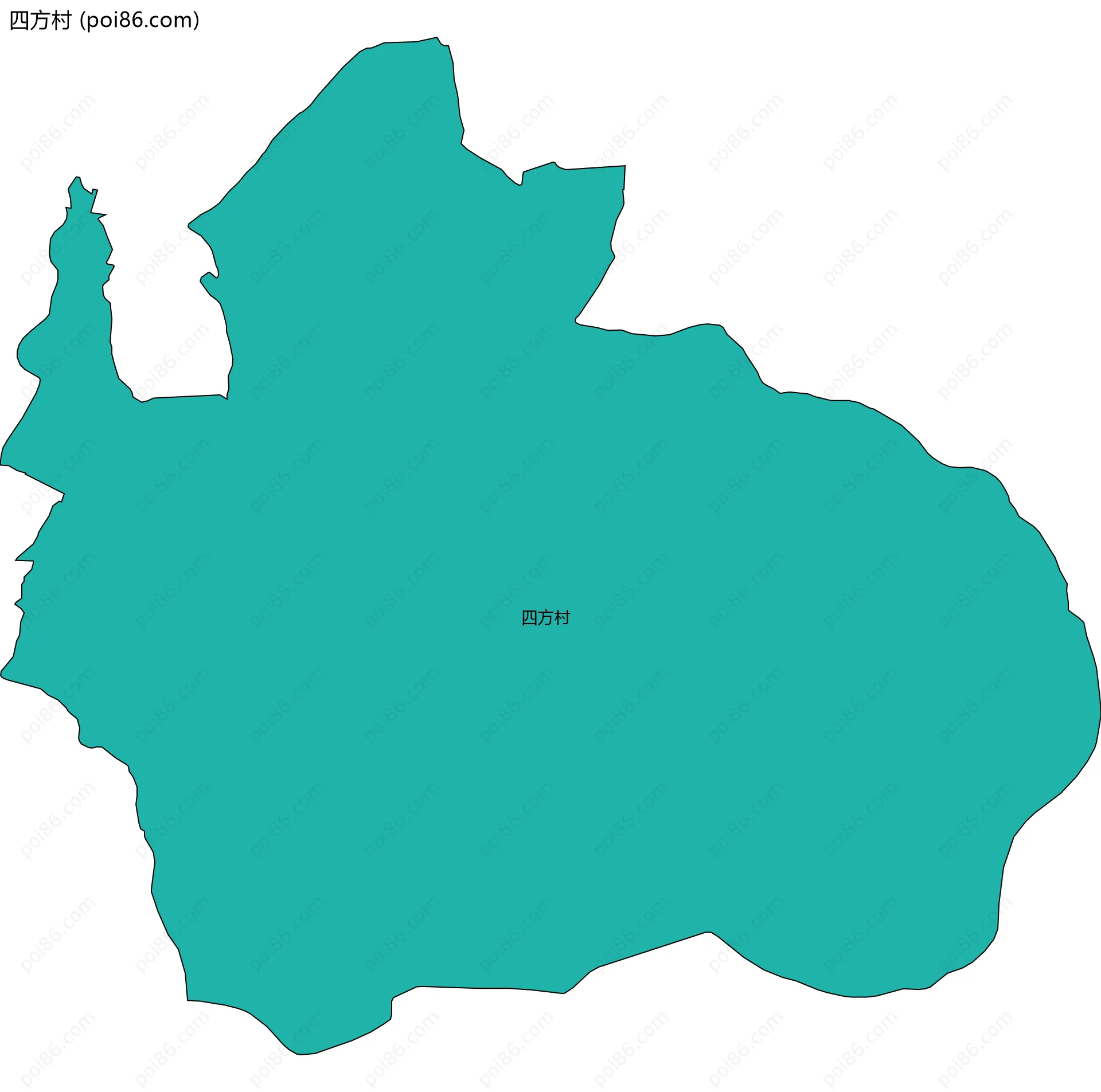 四方村边界地图