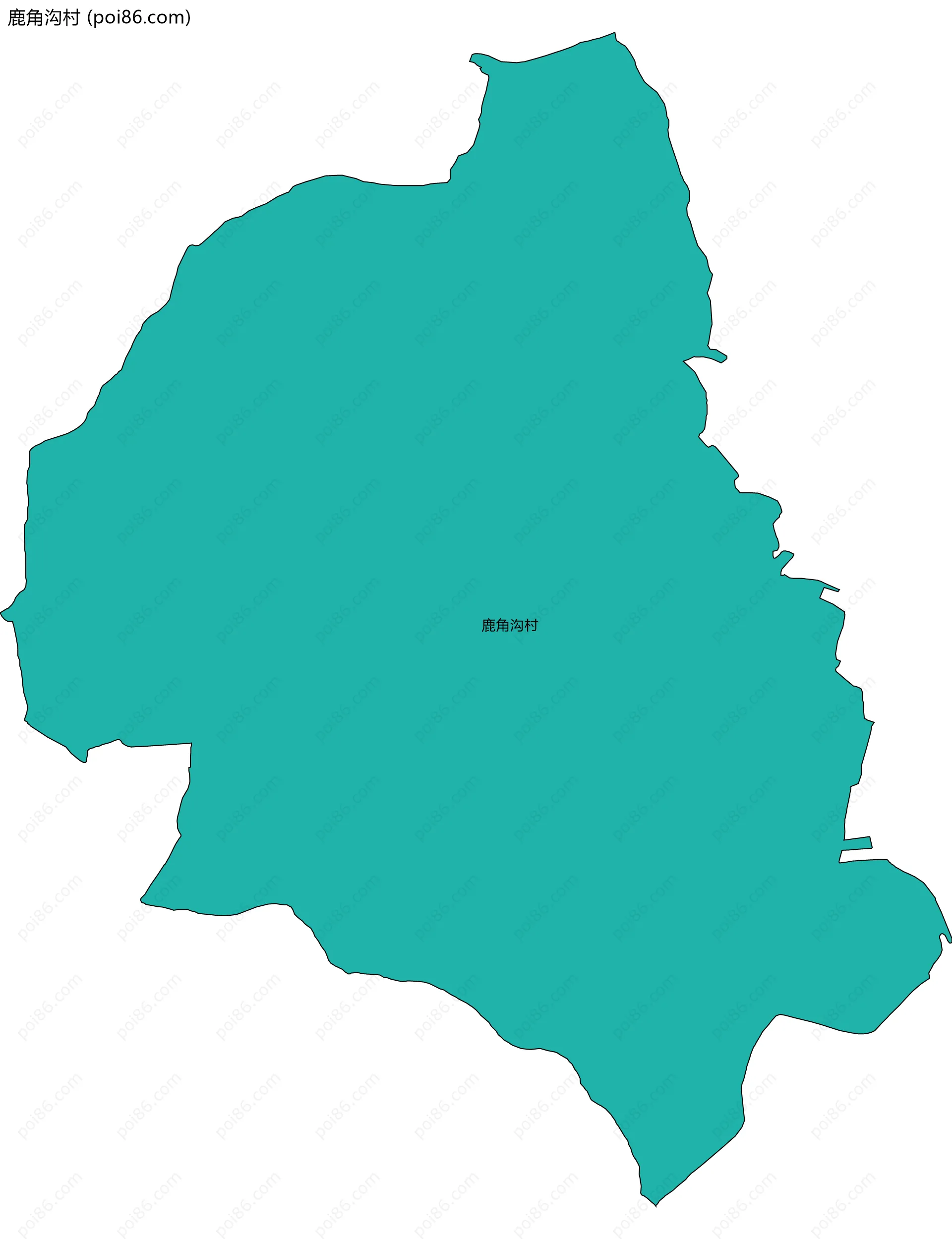 鹿角沟村边界地图